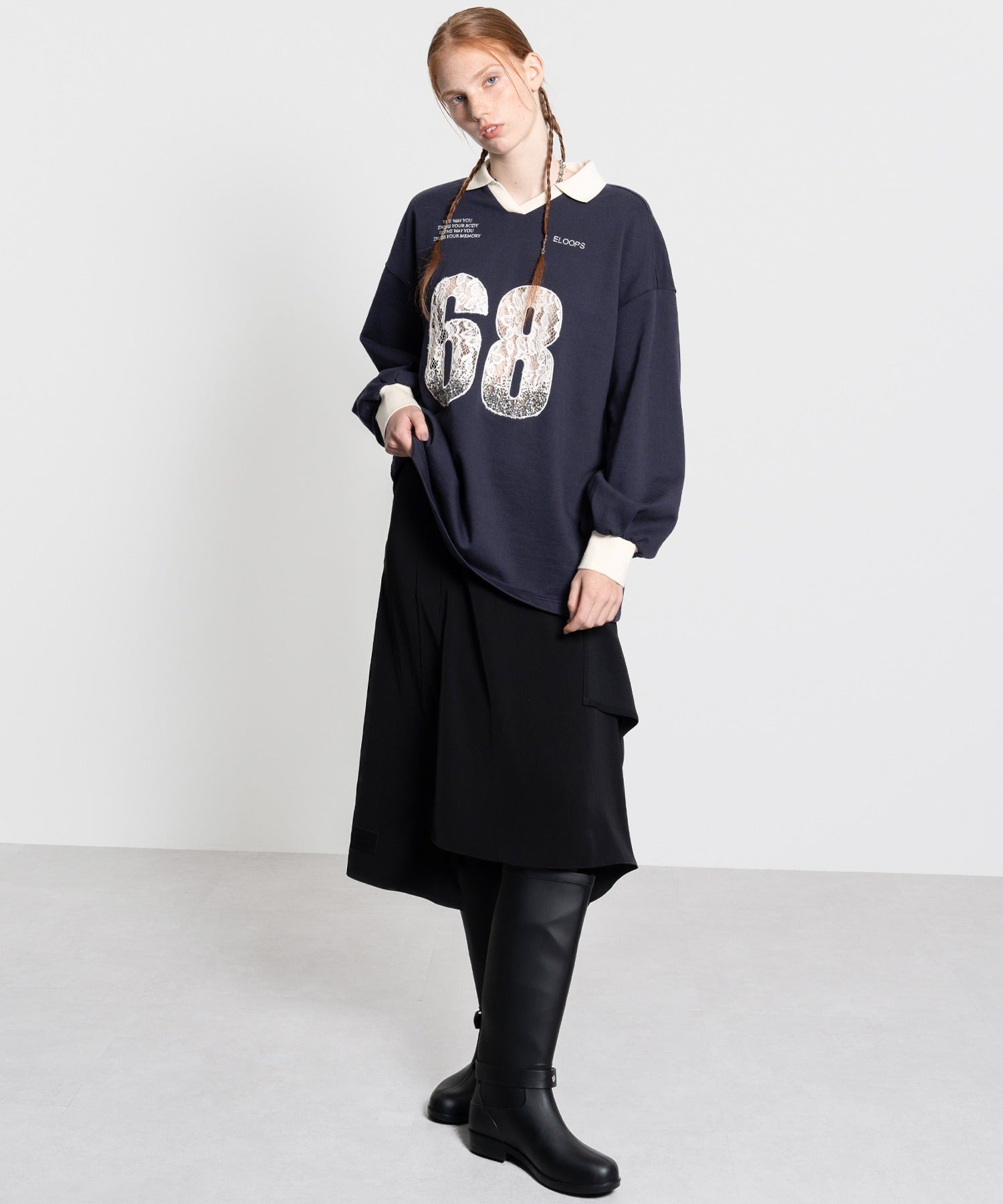 Asymmetric Layered Flare Skirt