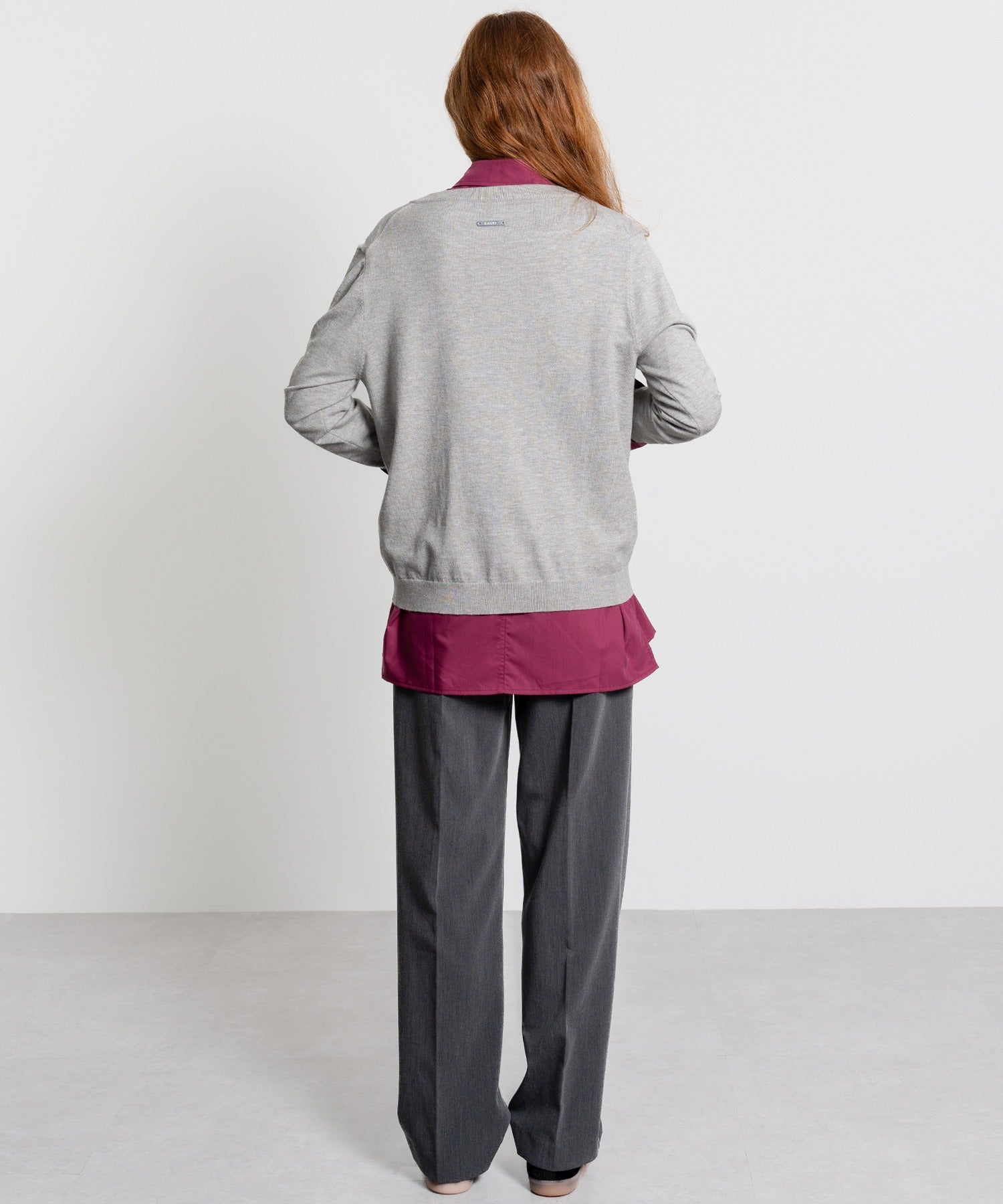 Deep V-Neck Oversized Knit