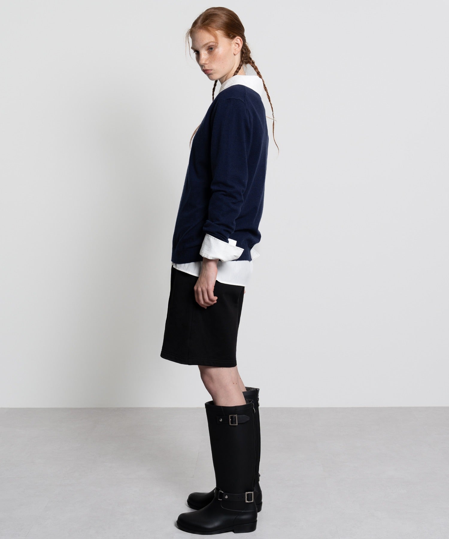 Deep V-Neck Oversized Knit