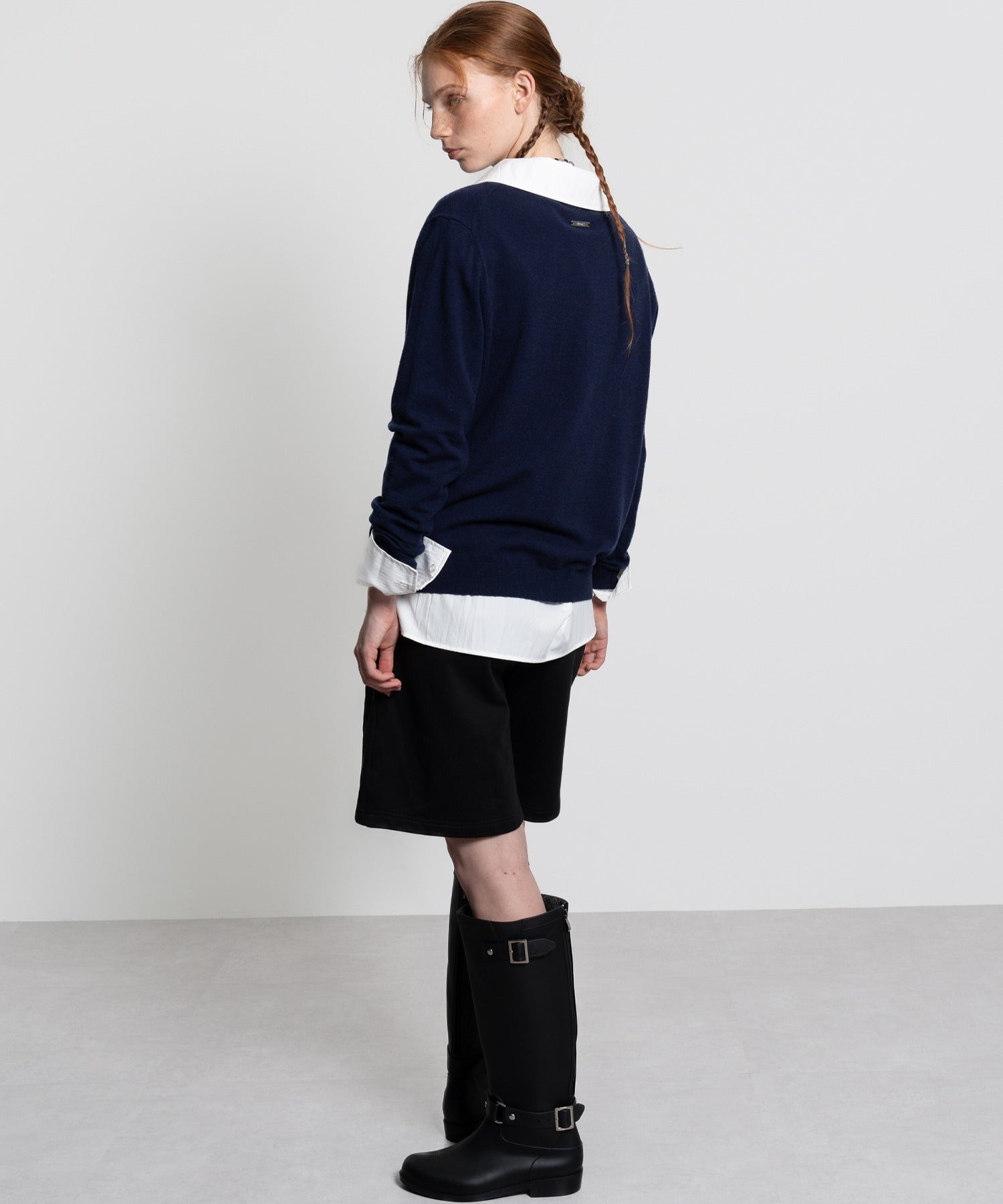 Deep V-Neck Oversized Knit