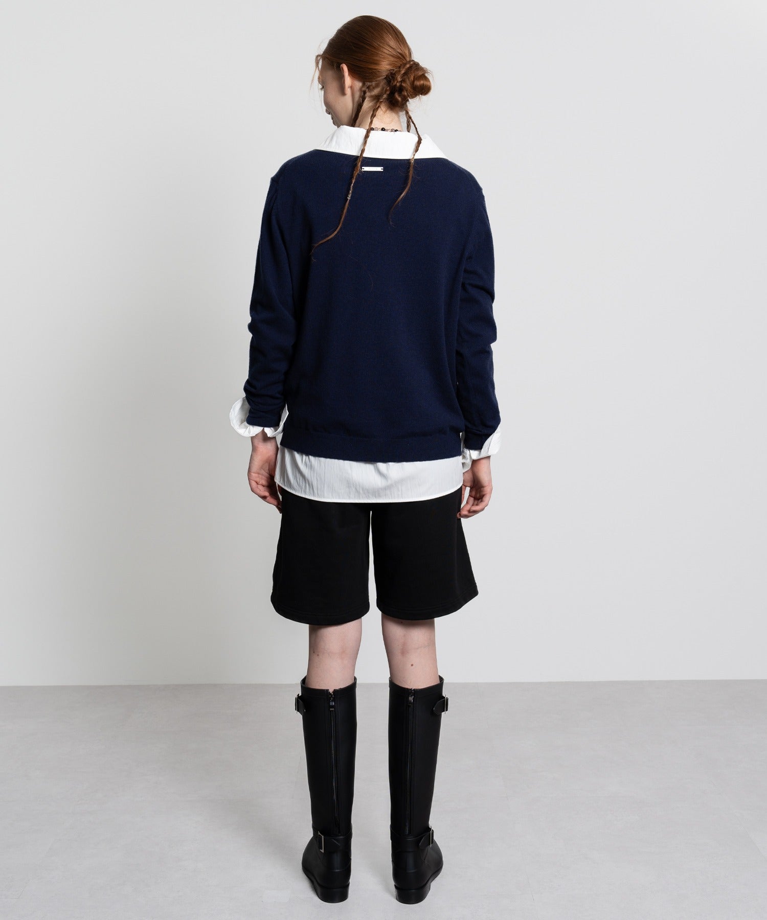 Deep V-Neck Oversized Knit