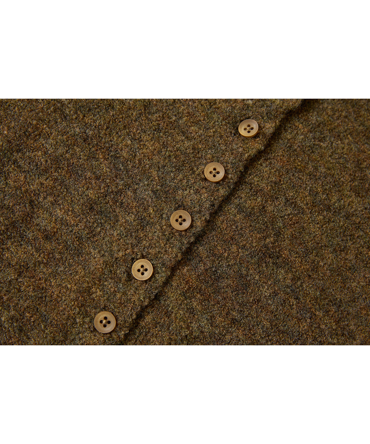 「10月下旬出荷予定」Melange Wool-Blend Multi Button Knit Cardigan