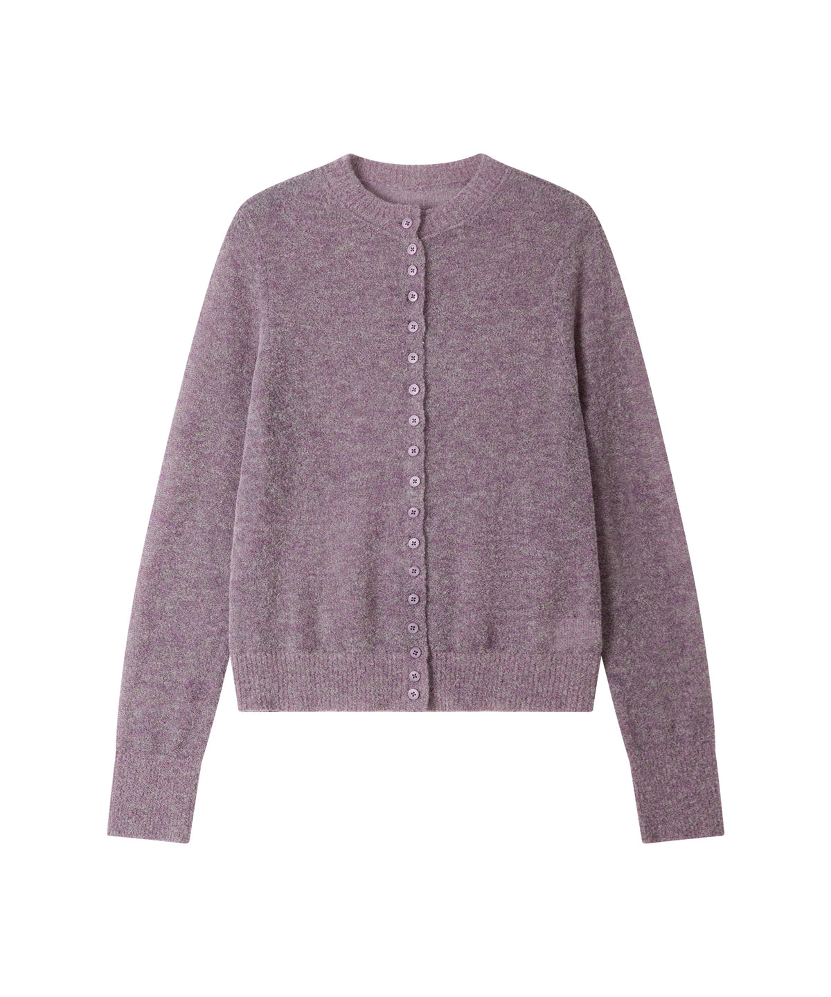 「10月下旬出荷予定」Melange Wool-Blend Multi Button Knit Cardigan