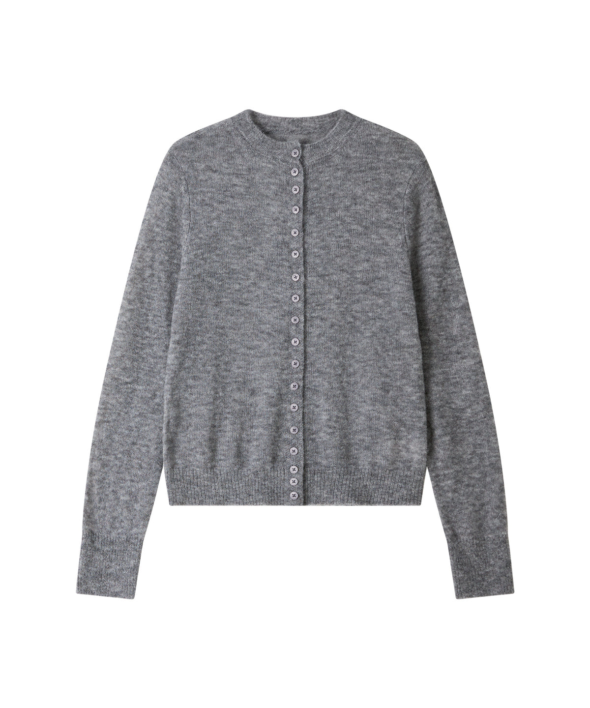 「10月下旬出荷予定」Melange Wool-Blend Multi Button Knit Cardigan