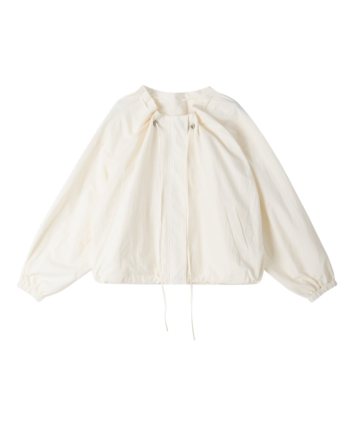 「9月下旬出荷予定」Drawstring Gathered Cropped Blouson