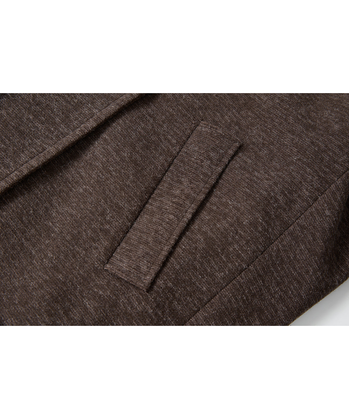「10月下旬出荷予定」Faux Fur Collar Melange Wool-Like Middle Coat