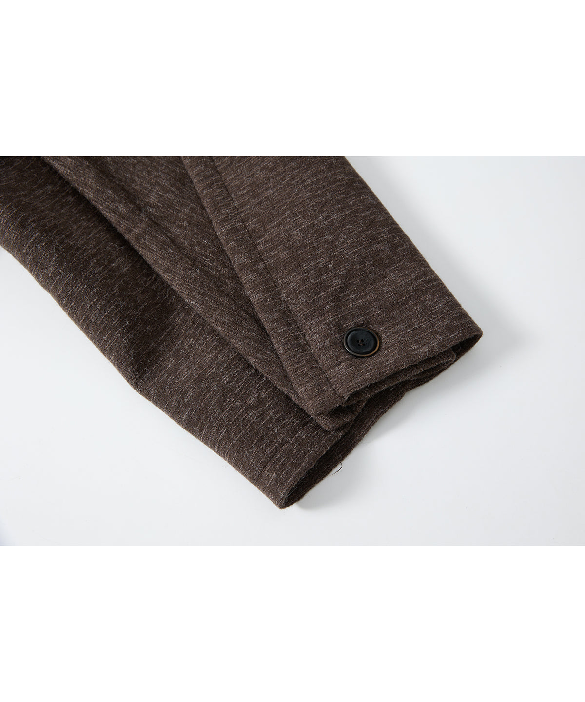 「10月下旬出荷予定」Faux Fur Collar Melange Wool-Like Middle Coat