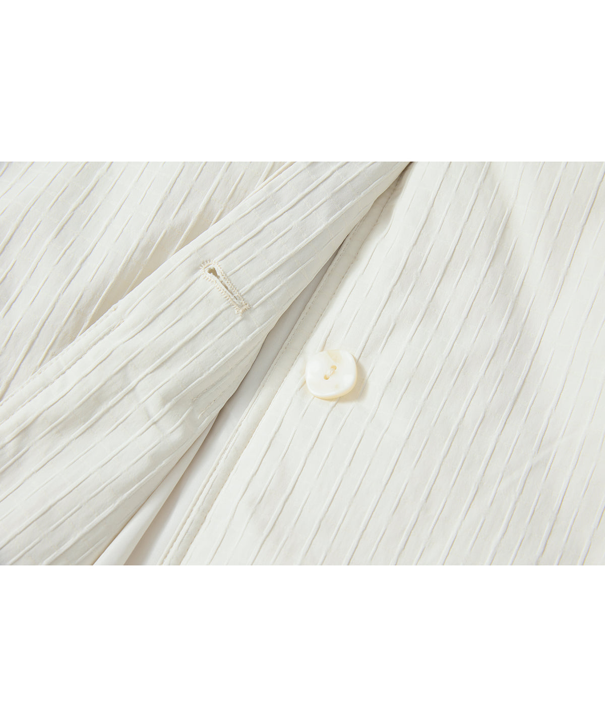 「10月下旬出荷予定」Striped Quilted Belted Long Coat