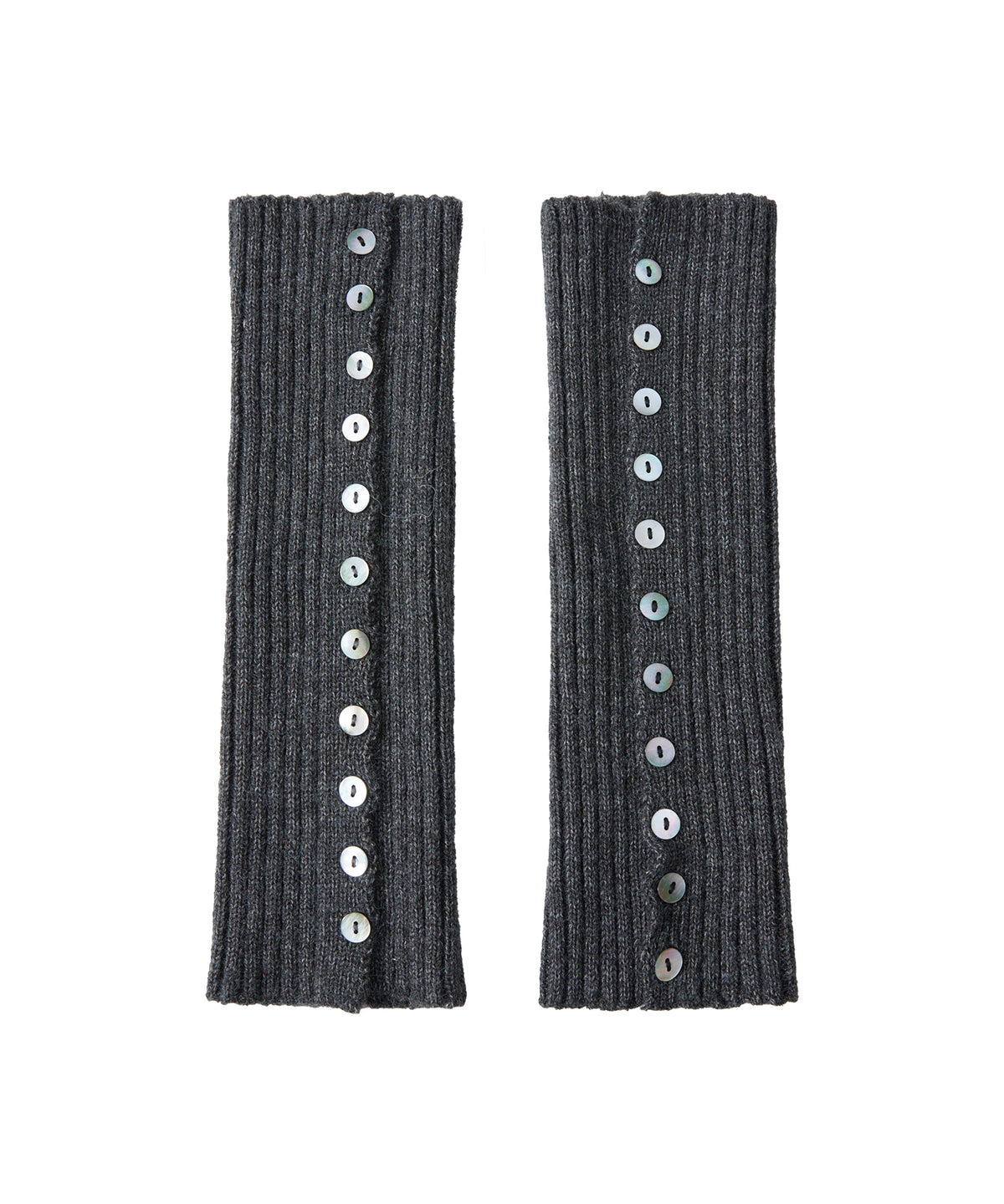 Button Detail Ribbed Knit Leg Warmers