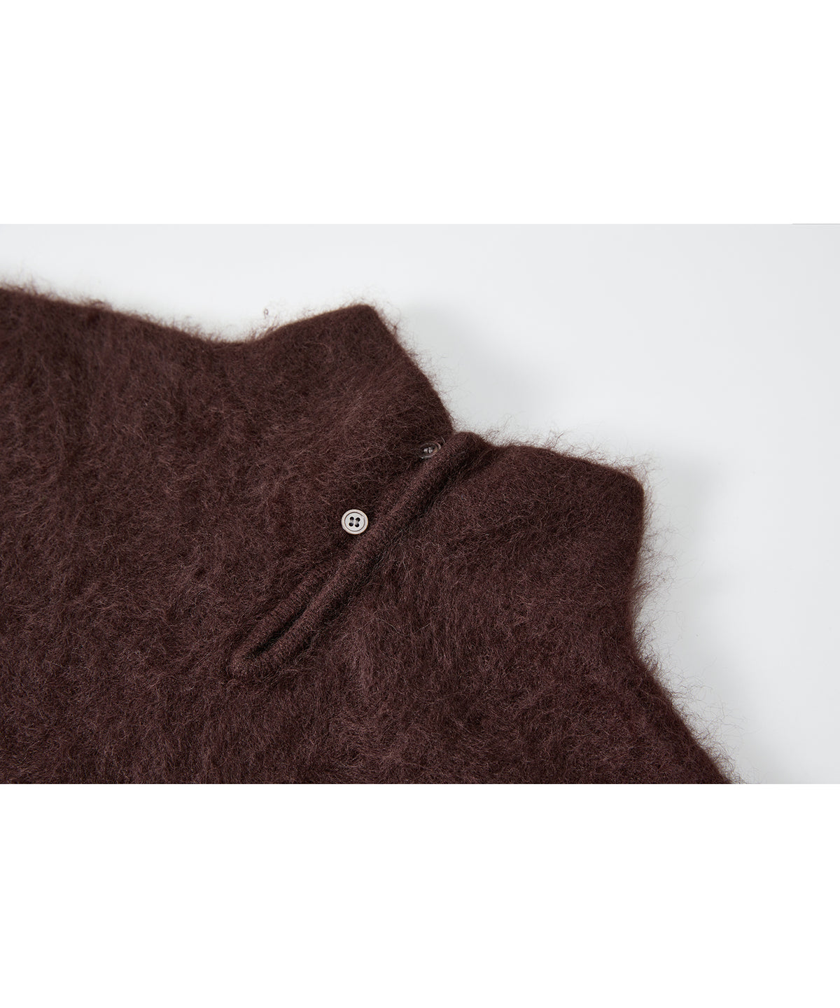 「10月下旬出荷予定」Brushed Cashmere-Blend Half Sleeve Knit Top