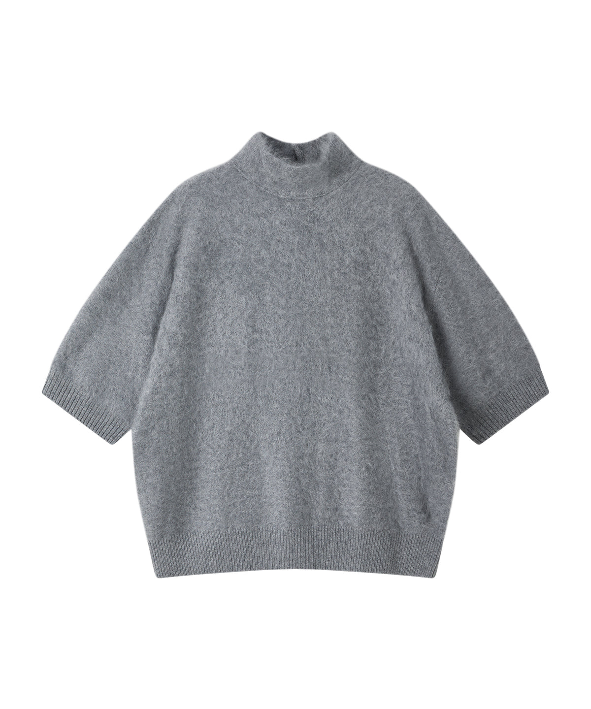 「10月下旬出荷予定」Brushed Cashmere-Blend Half Sleeve Knit Top
