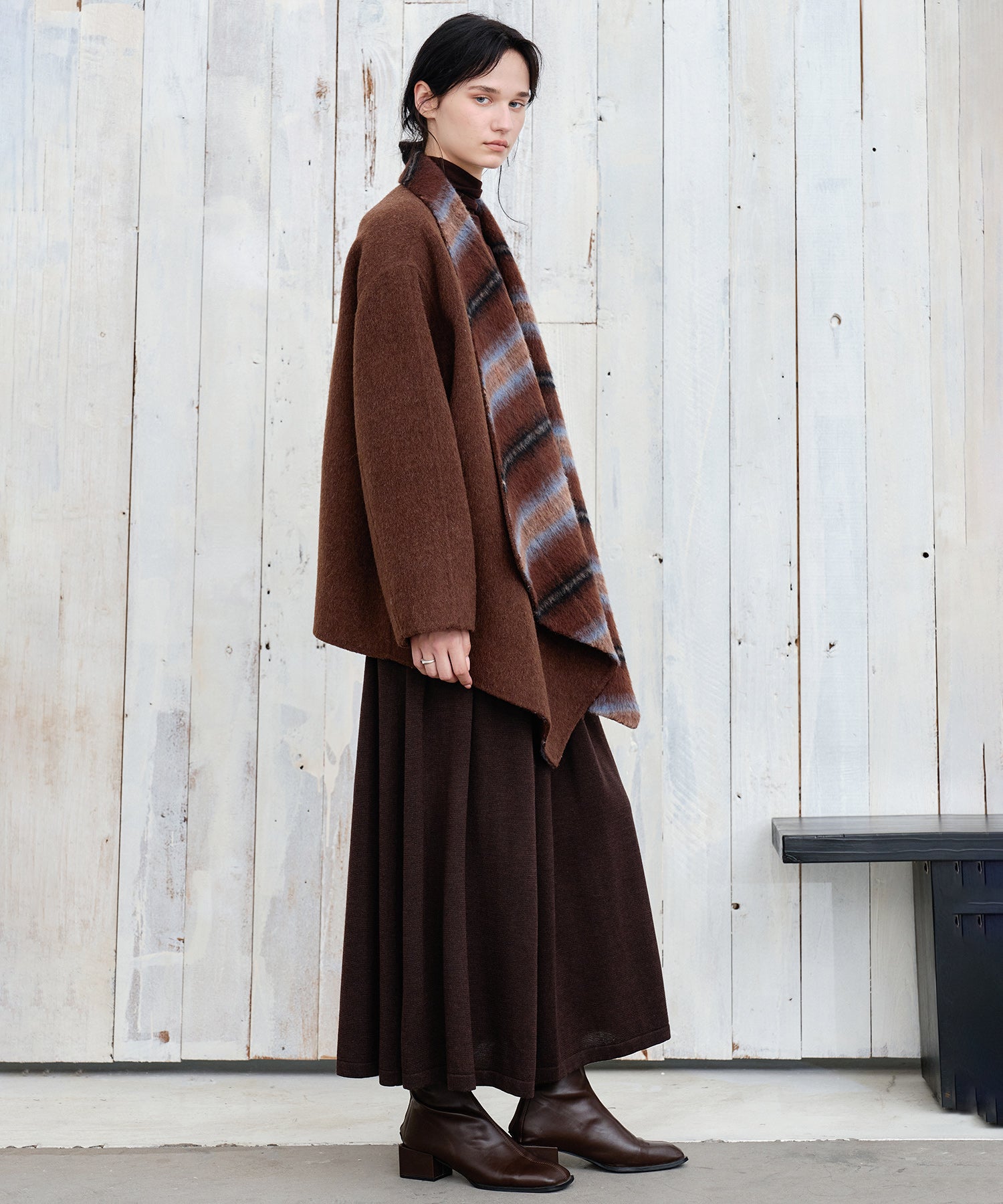 Belted Double-Face Wool Coat