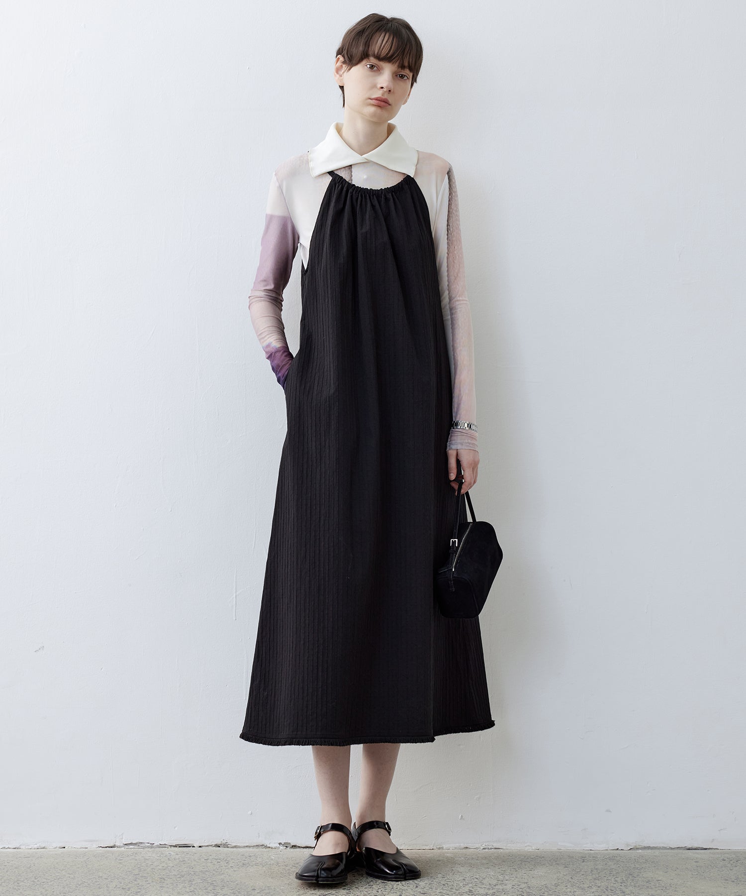 Fringe Hem Halter Neck Camisole Dress