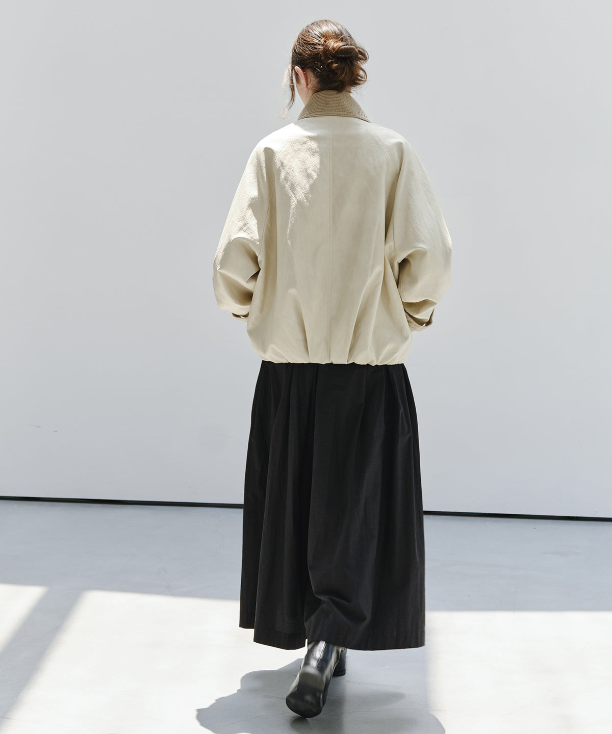 「9月下旬出荷予定」Matte Tuck Wide Skants