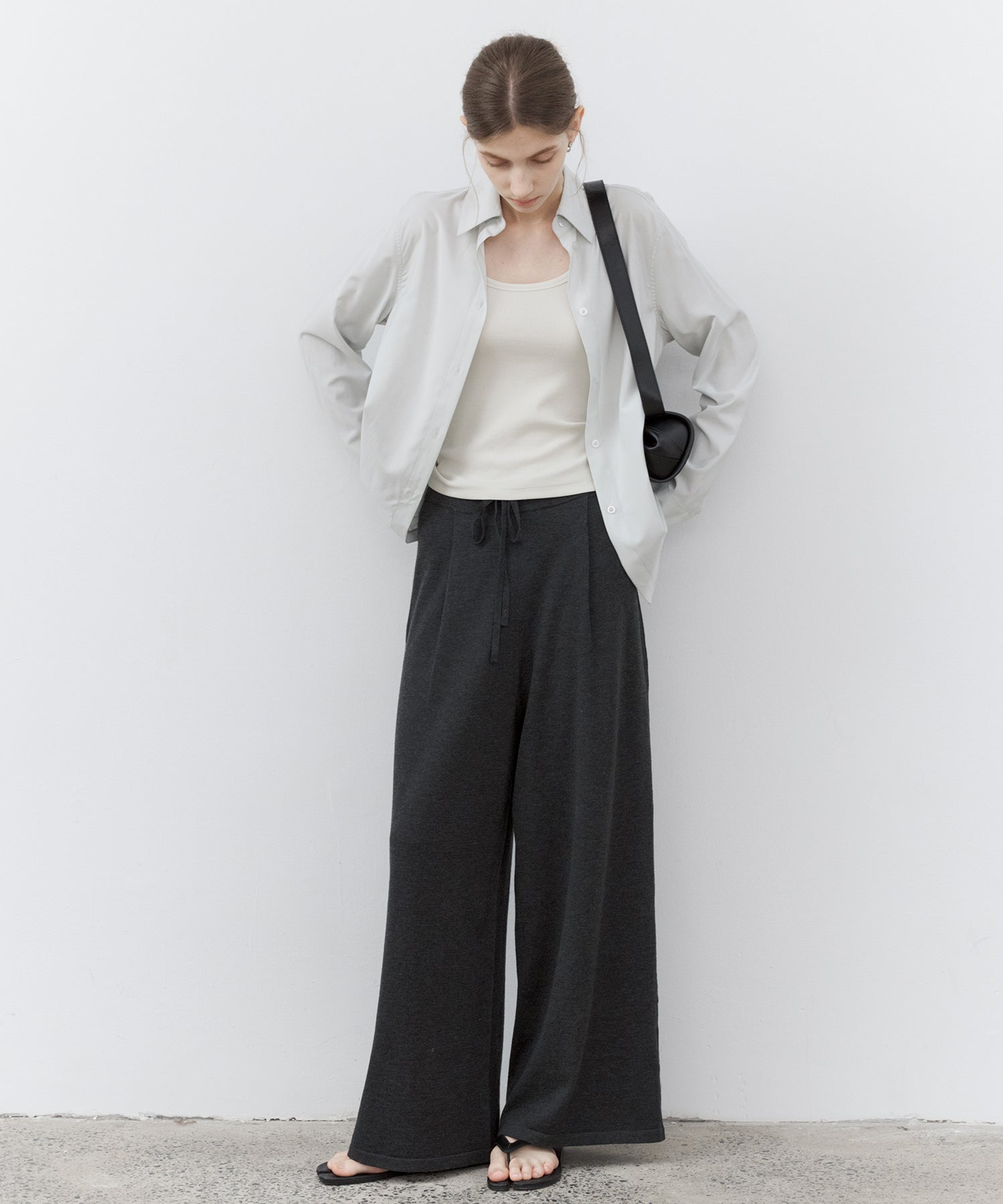 2-Way Asymmetric Button Long Sleeve Shirt