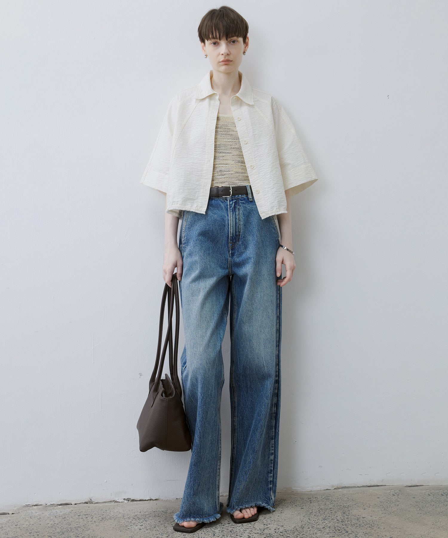 Airy Cropped Shirt