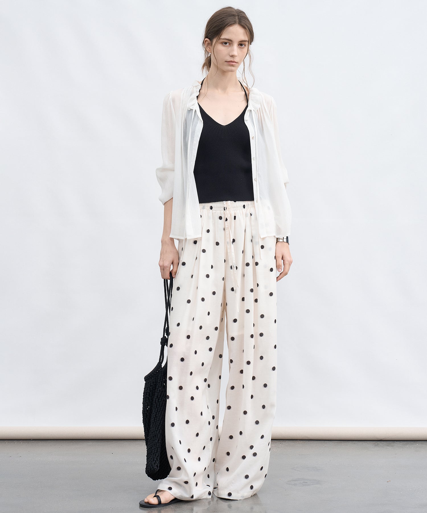 「6月上旬～中旬出荷」Polka Dot Wide Pants