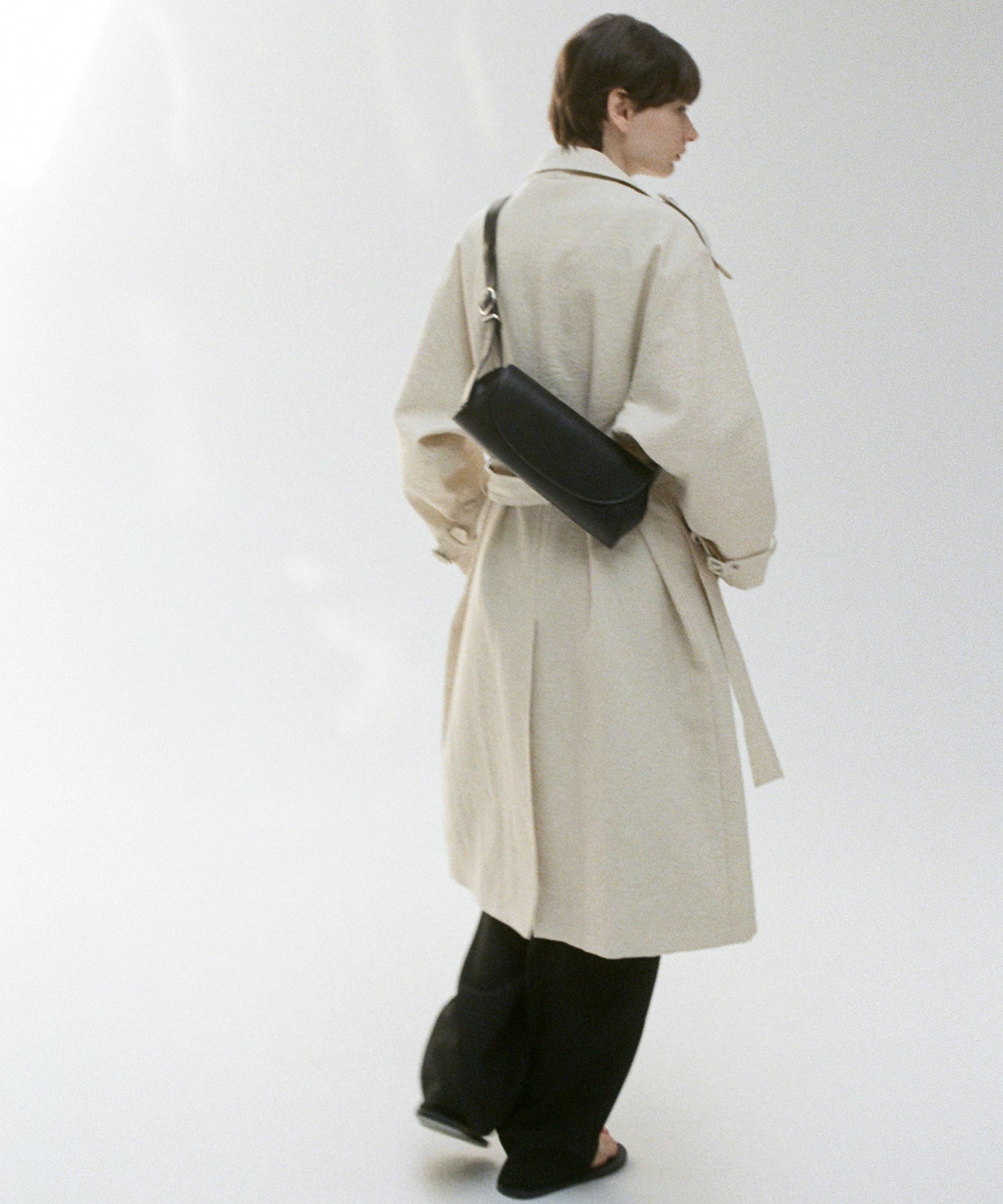 Double-Breasted Epaulette Trench Coat