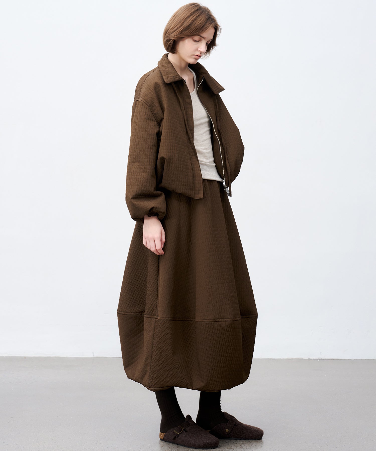 Jacquard Quilted Balloon Skirt(ジャカードキルティング