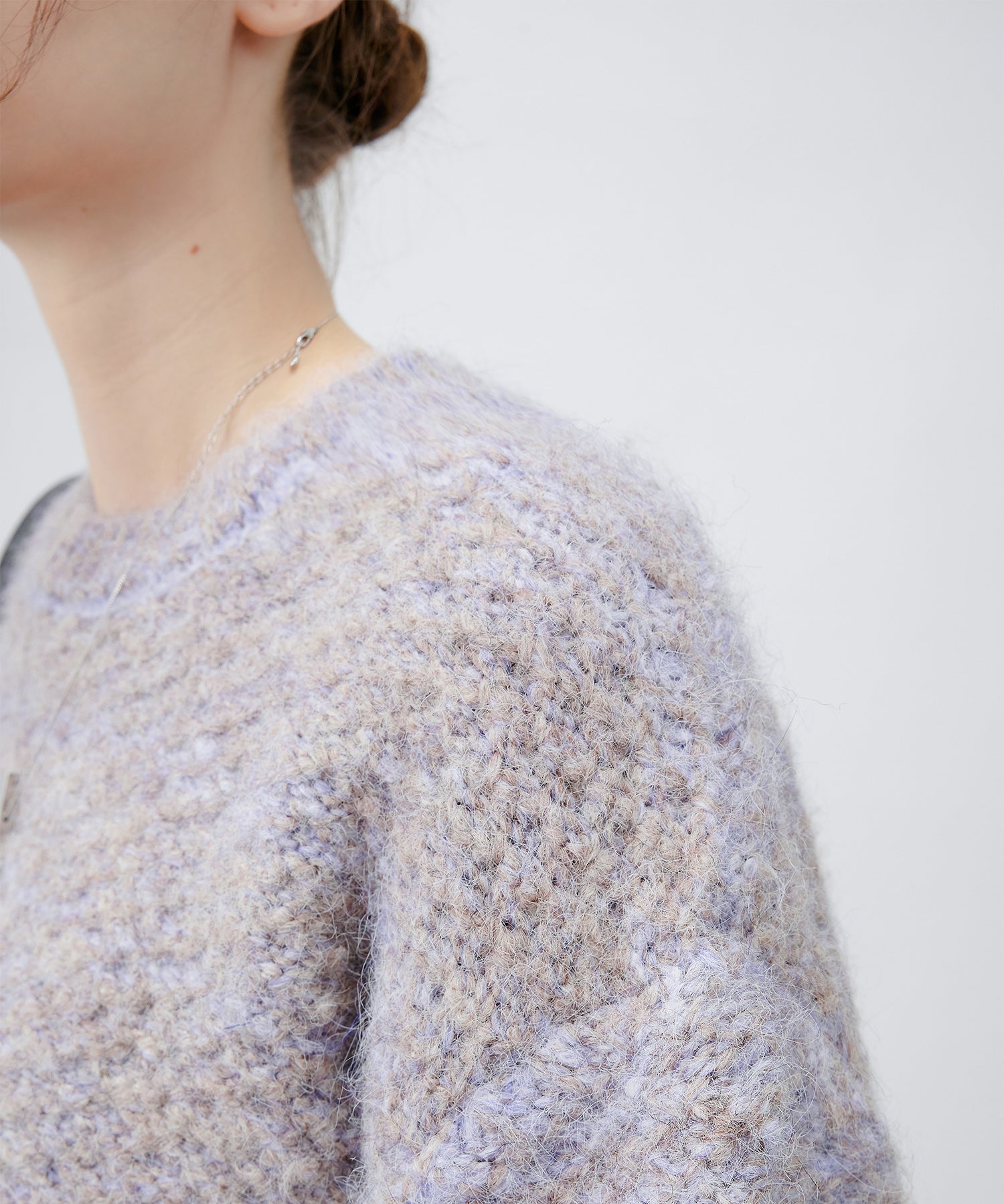 [tageechita] Wool blend crew neck knit