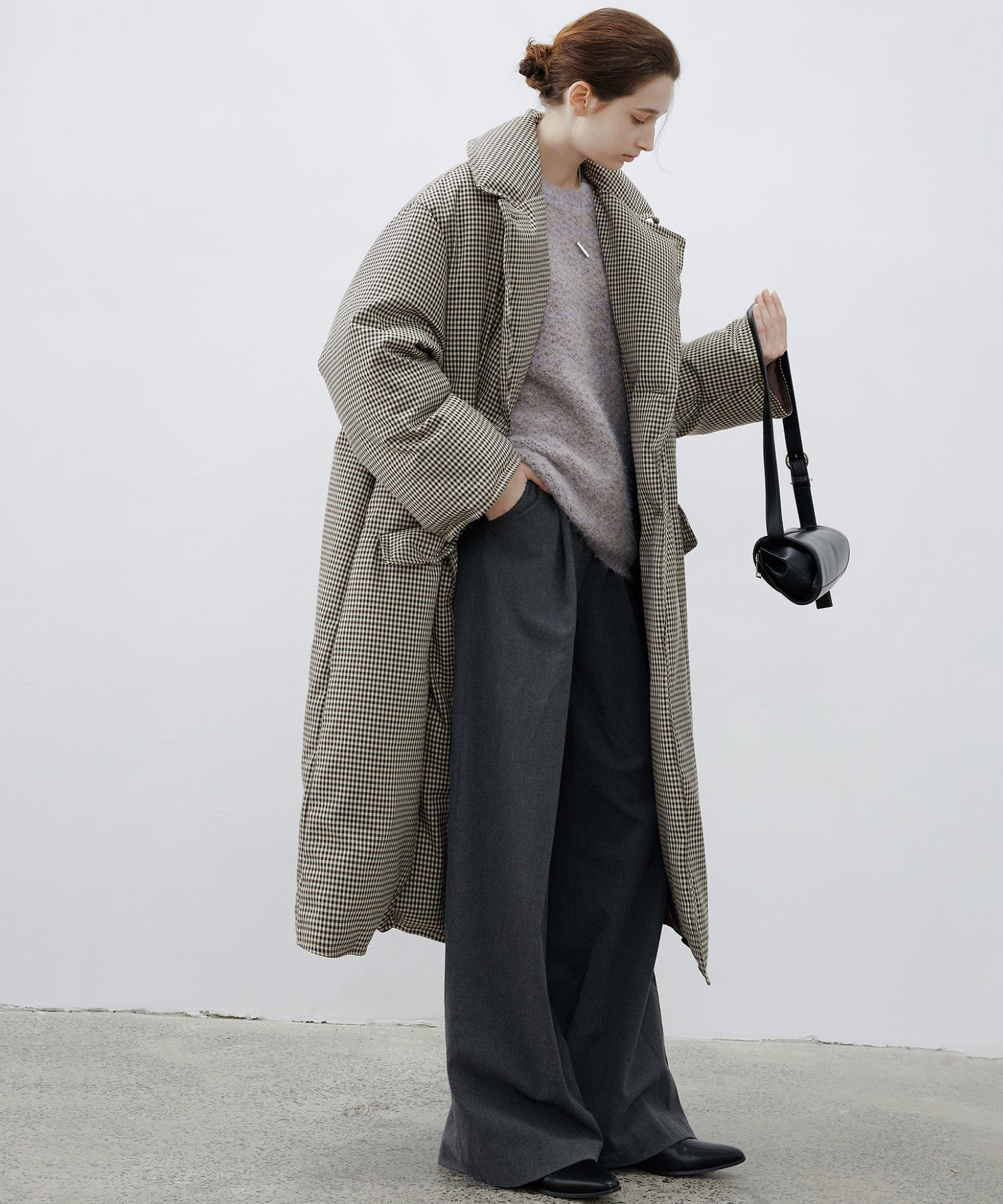 [tageechita] Wool blend crew neck knit