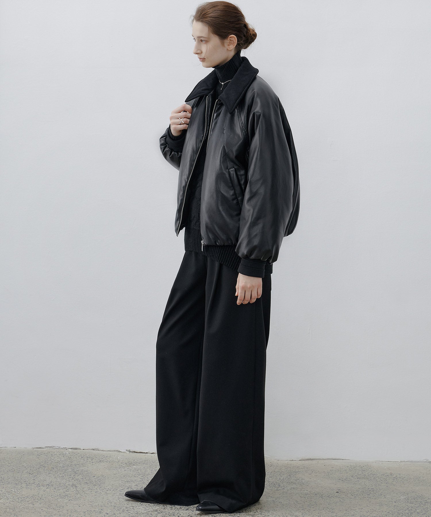 Faux Leather Flight Jacket