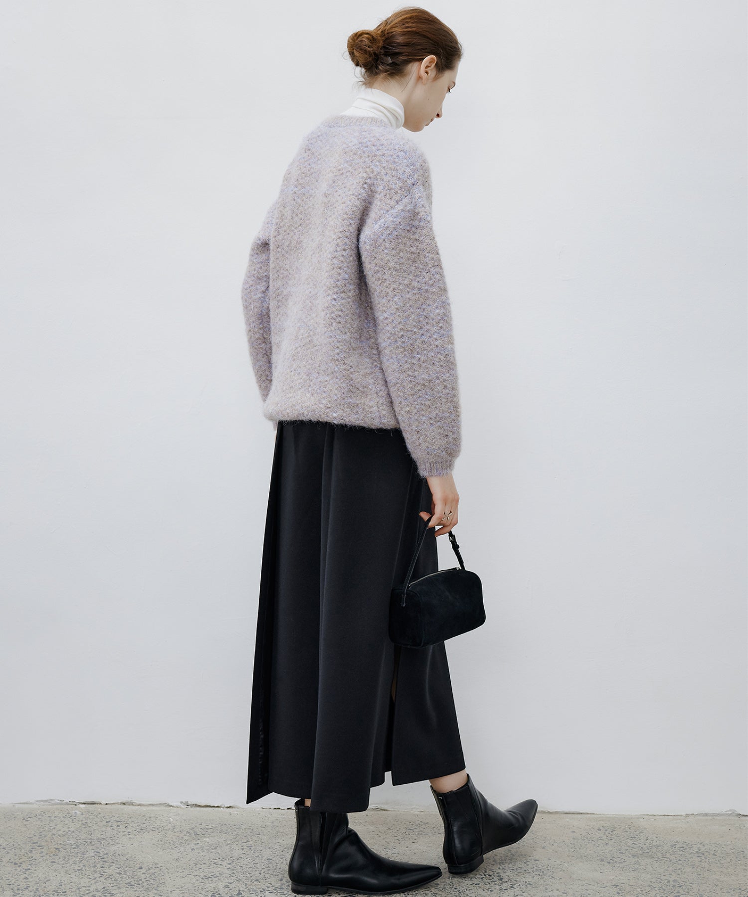 [tageechita] Wool blend crew neck knit