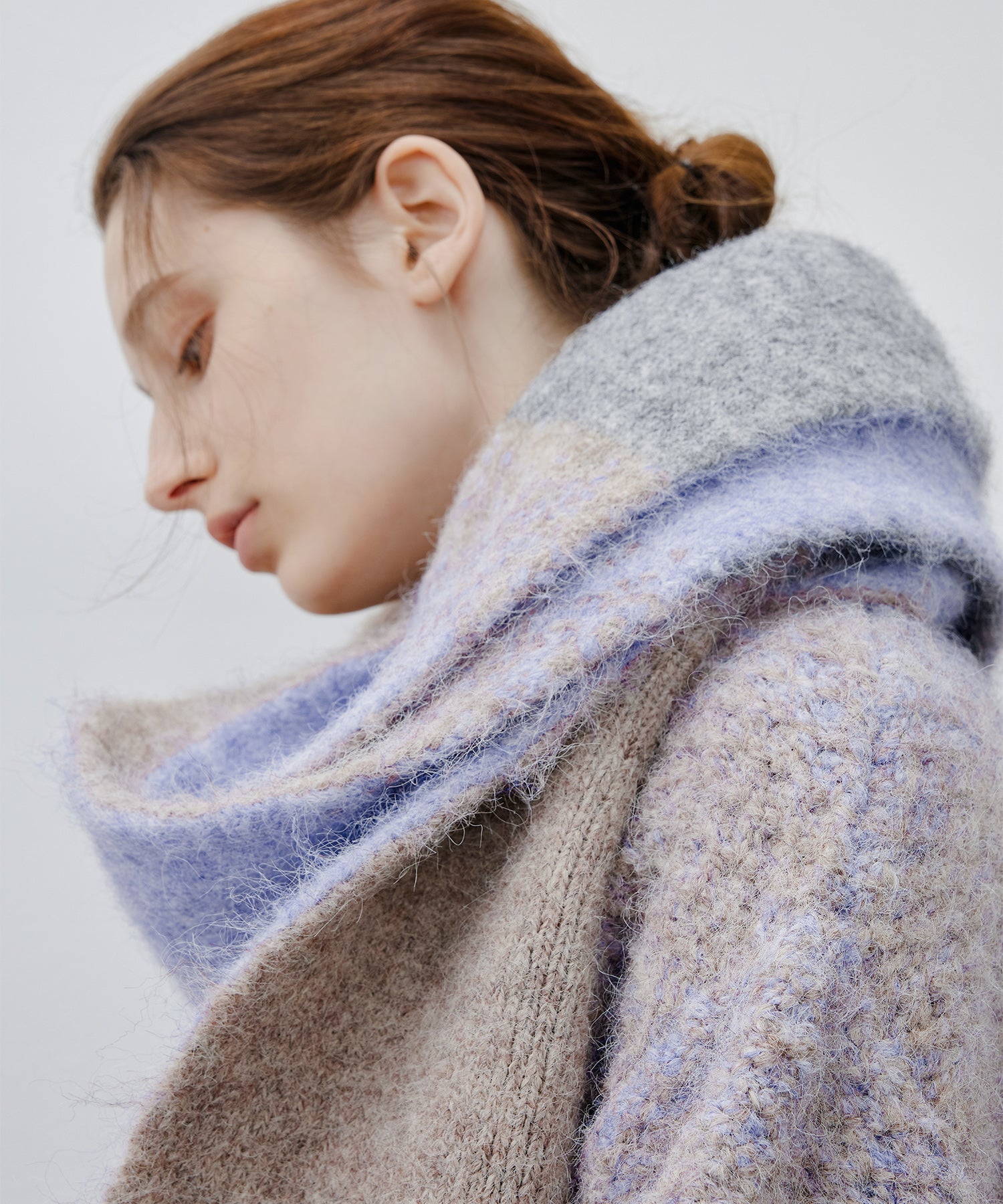 [tageechita] Wool blend crew neck knit