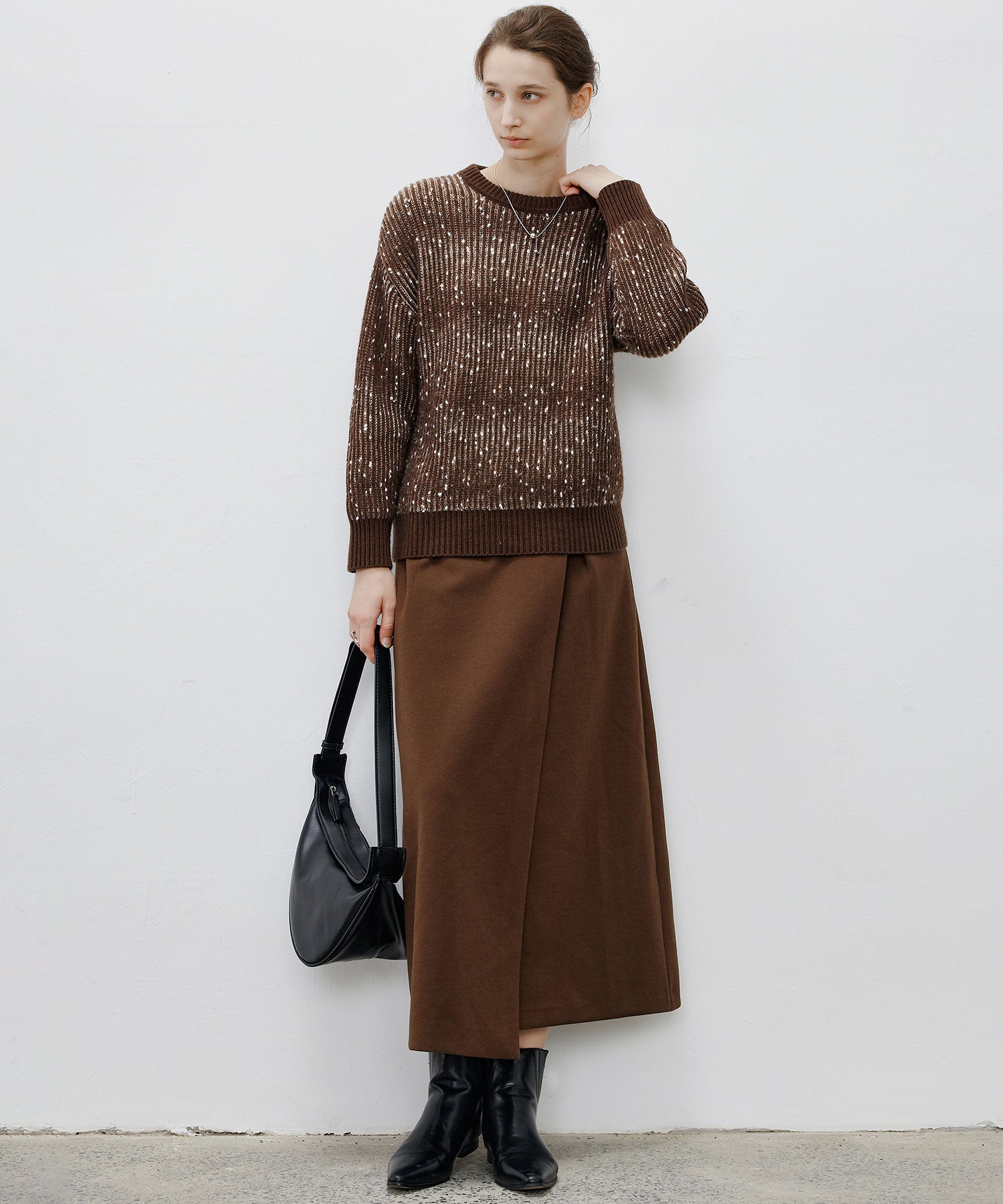 Cozy Snowflake Crew Neck Knit Sweater