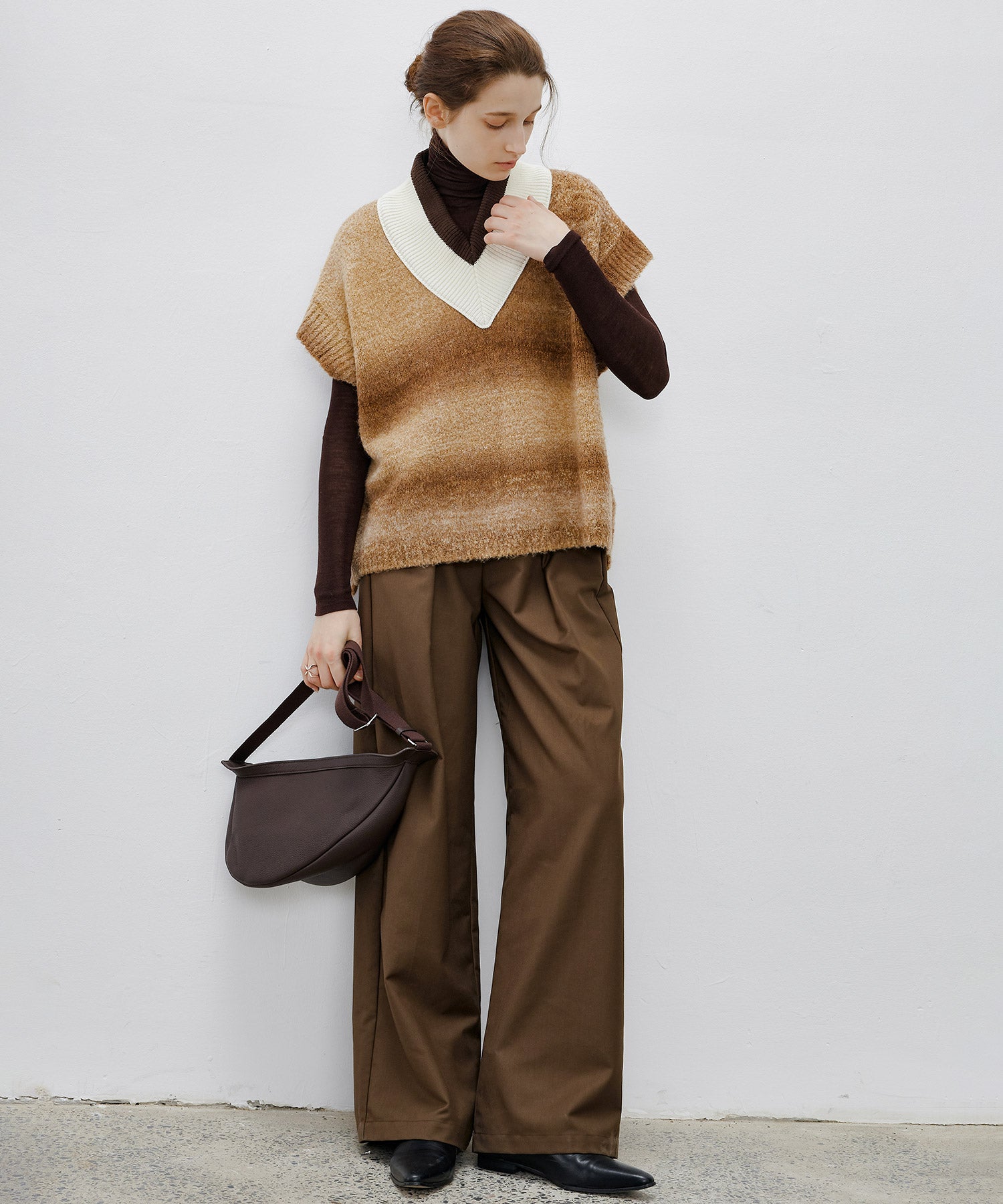 V-Shape Gradient Knit Tank Top