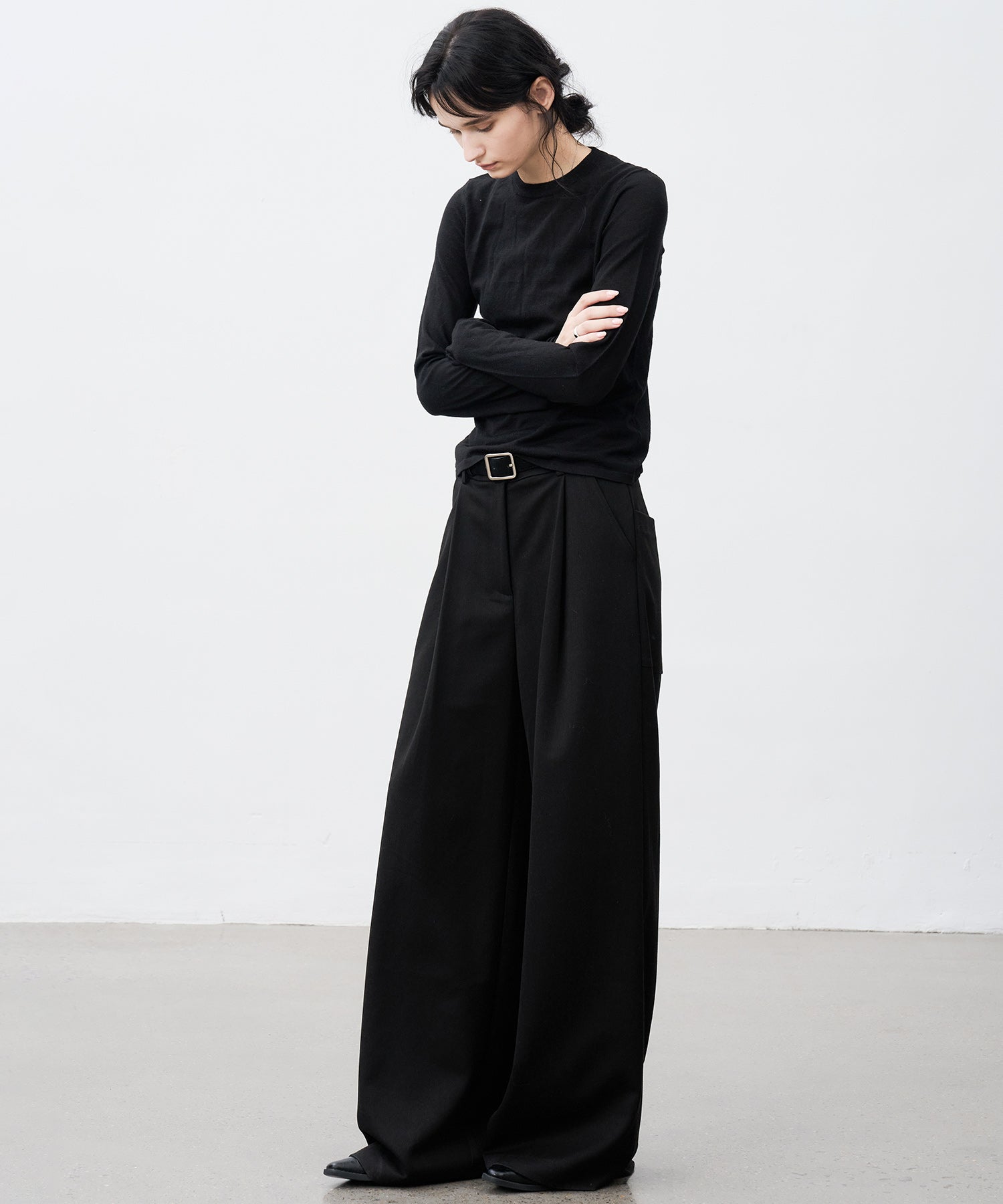 Straight Wide-Leg Trousers