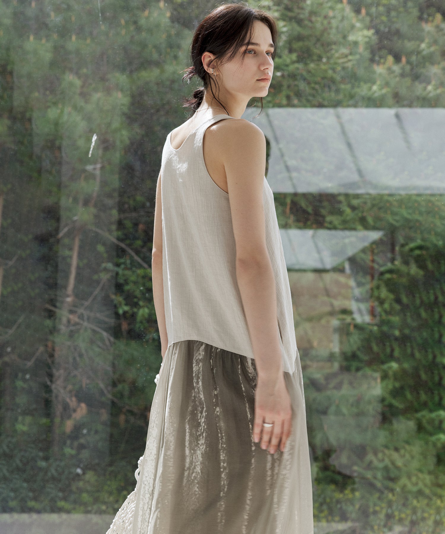Art Print Sheer Docking Dress