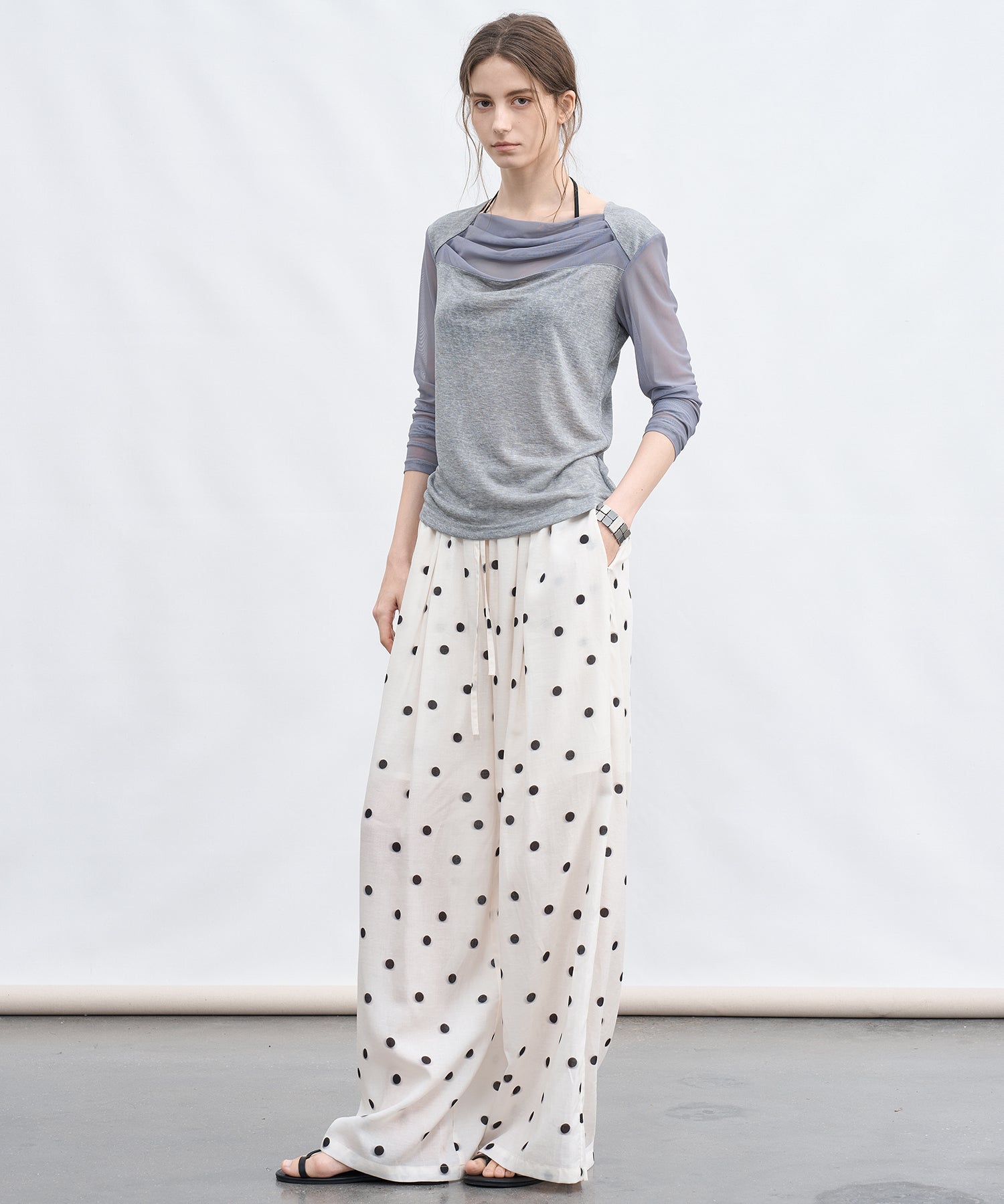 「6月上旬～中旬出荷」Polka Dot Wide Pants