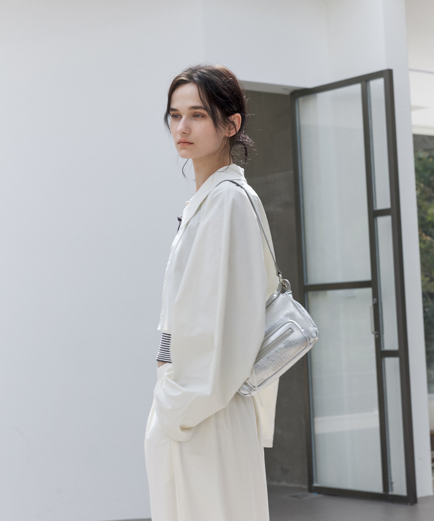 UPF50+ Cropped UV Shirt Jacket with Back Drawstring