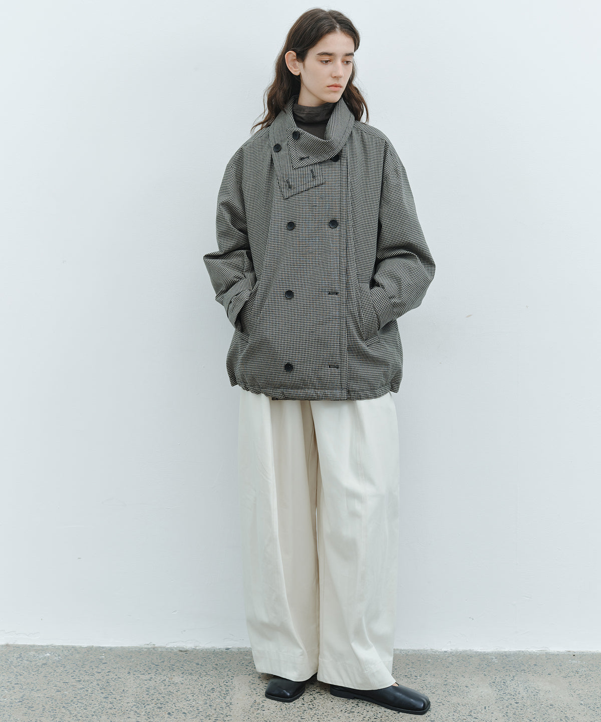 「10月下旬出荷予定」Back Elastic Wide Straight Pants