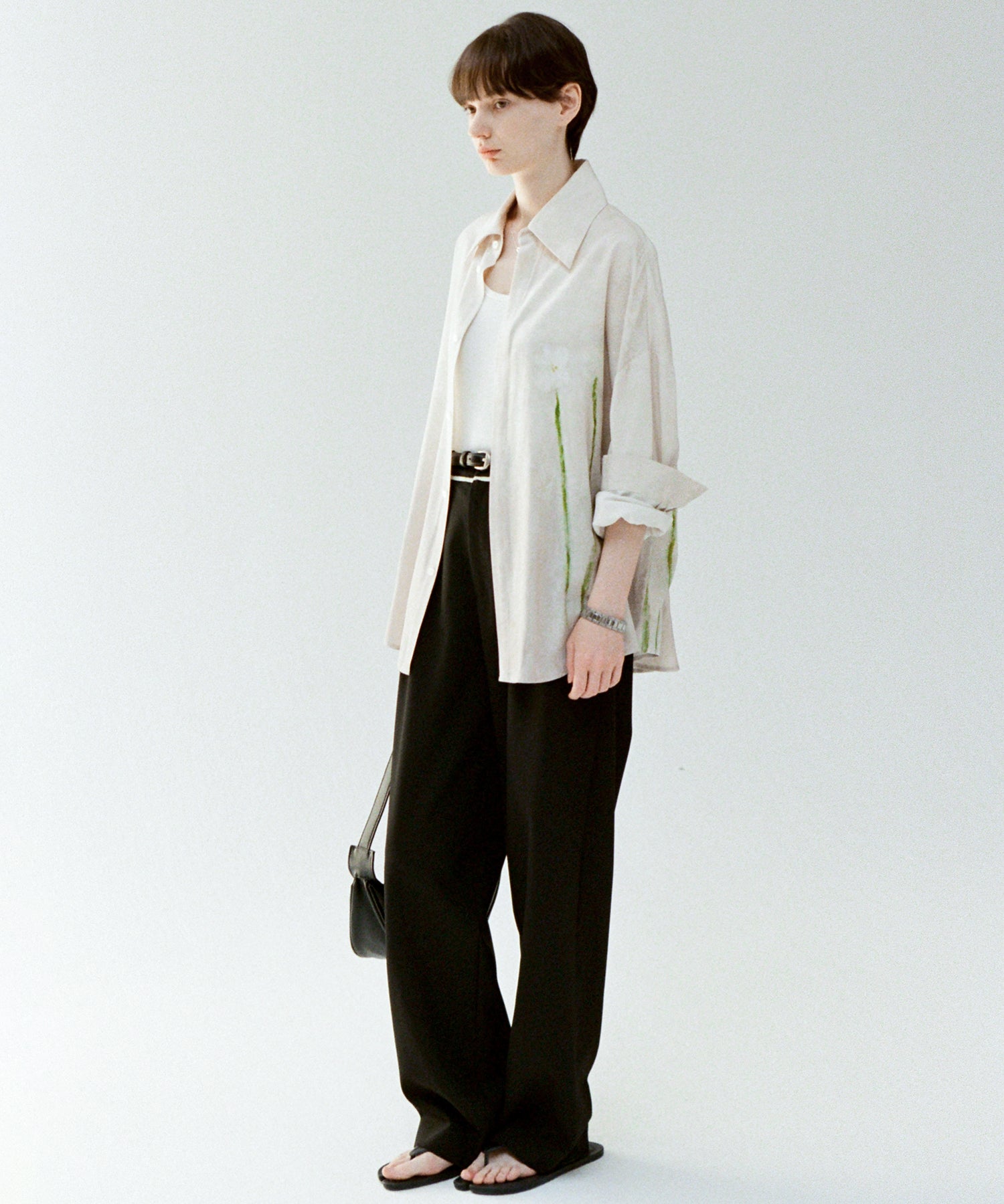 Floral Print Oversized Shirt