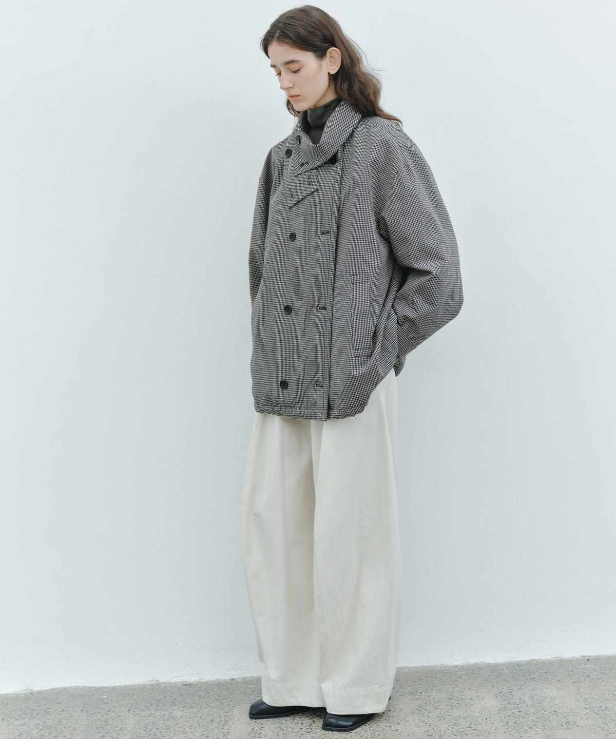 「10月下旬出荷予定」Back Elastic Wide Straight Pants
