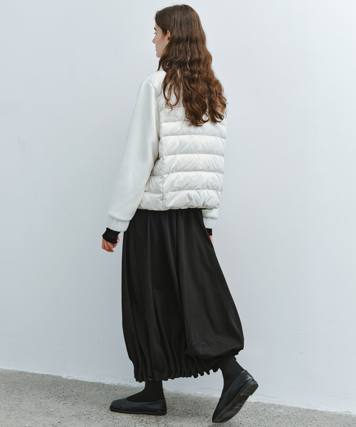 「10月下旬出荷予定」Wool-Like Balloon Flare Skirt