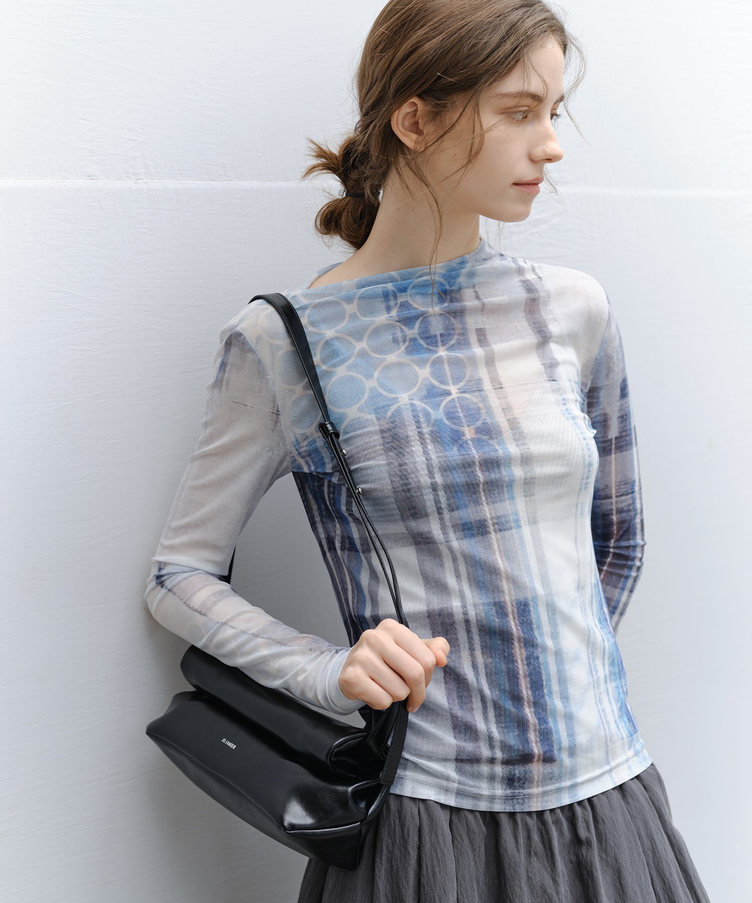 Art Print Sheer Top