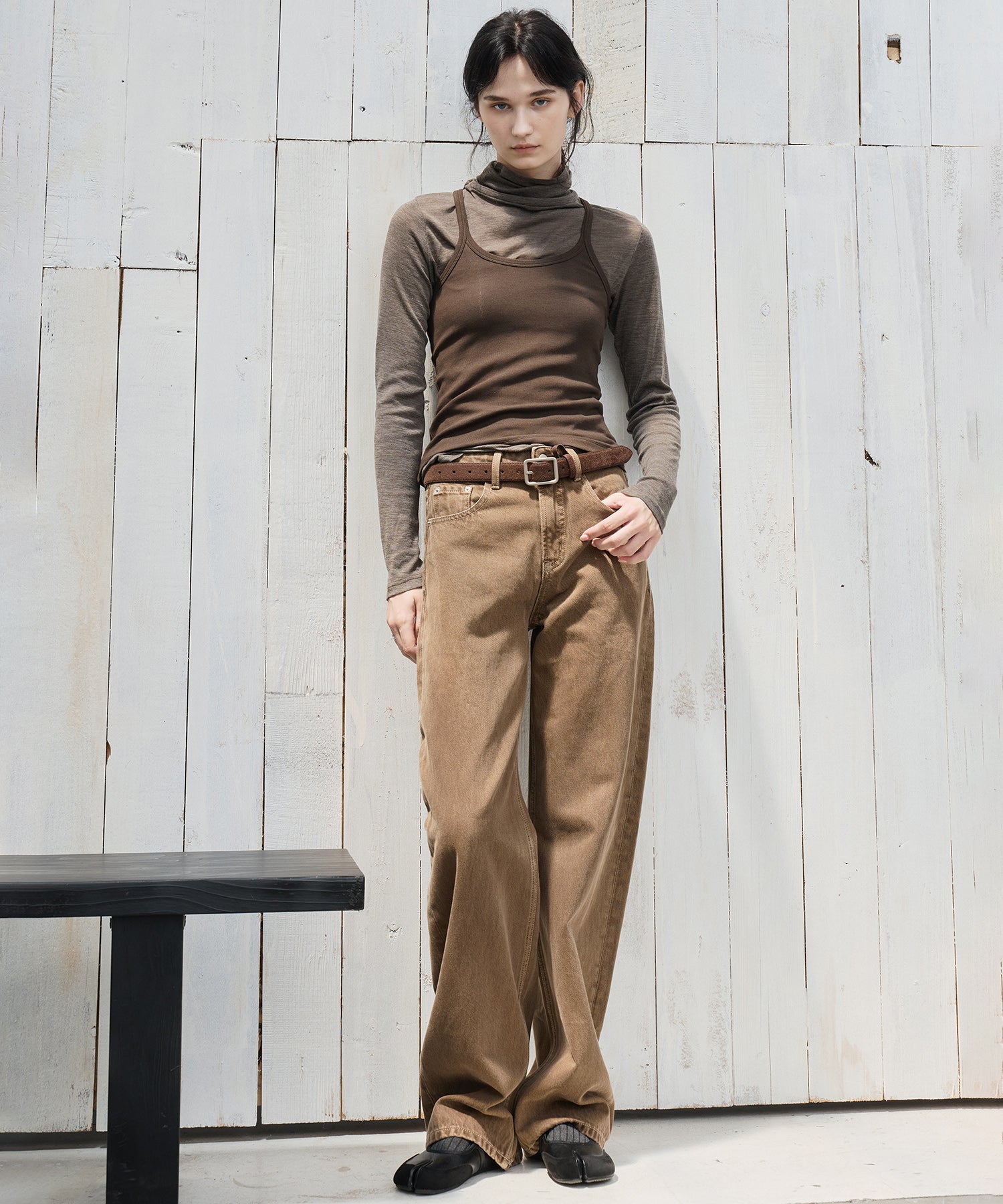 Slim-Fit Wool Turtleneck Knit Top