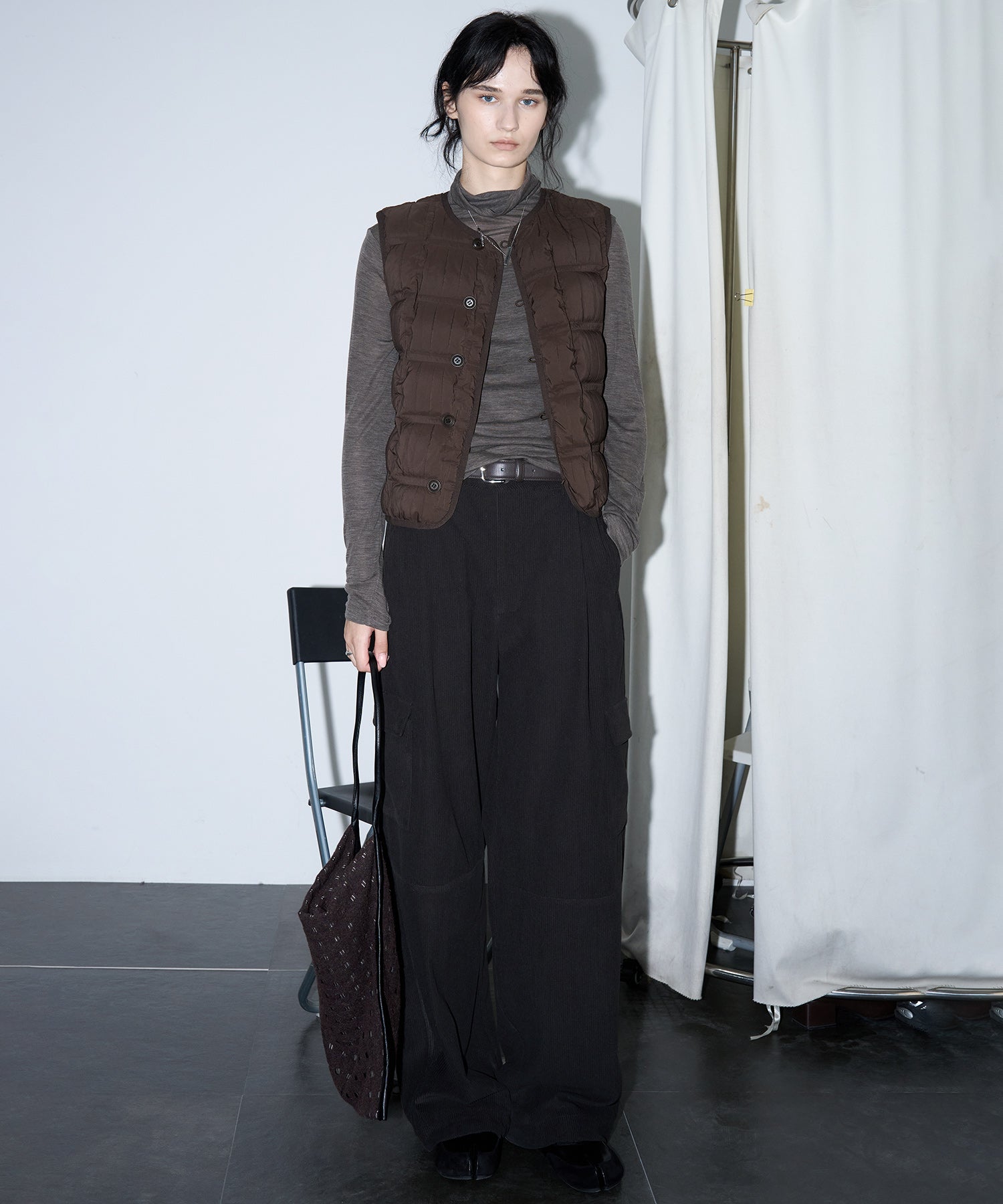 Cut-Out Layered Tote Bag