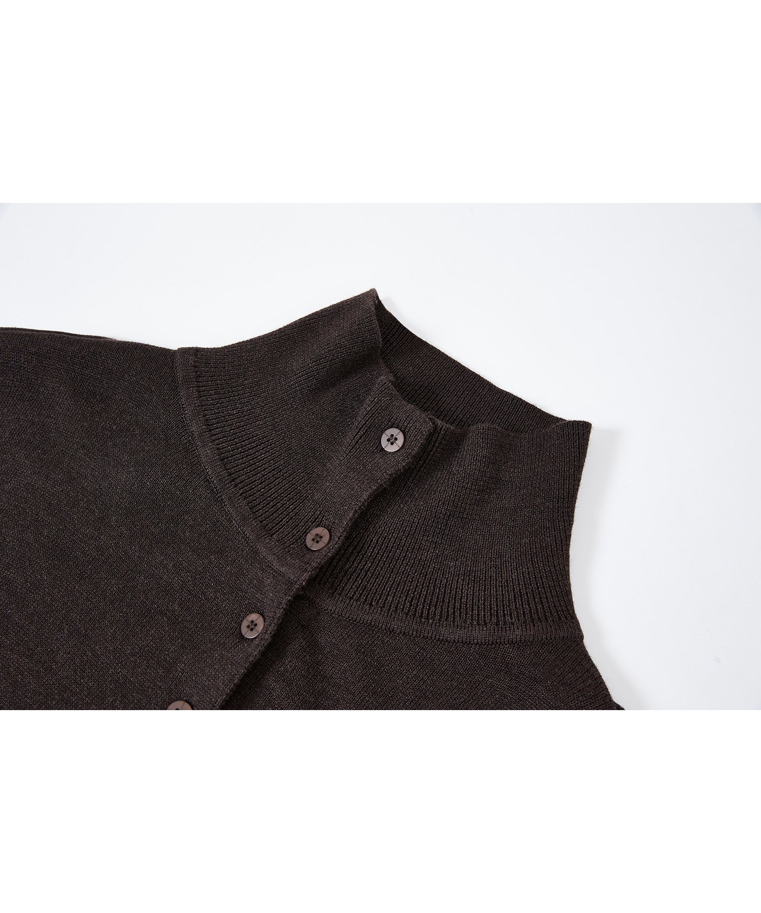 High Neck Lightweight Knit Cardigan Sweater