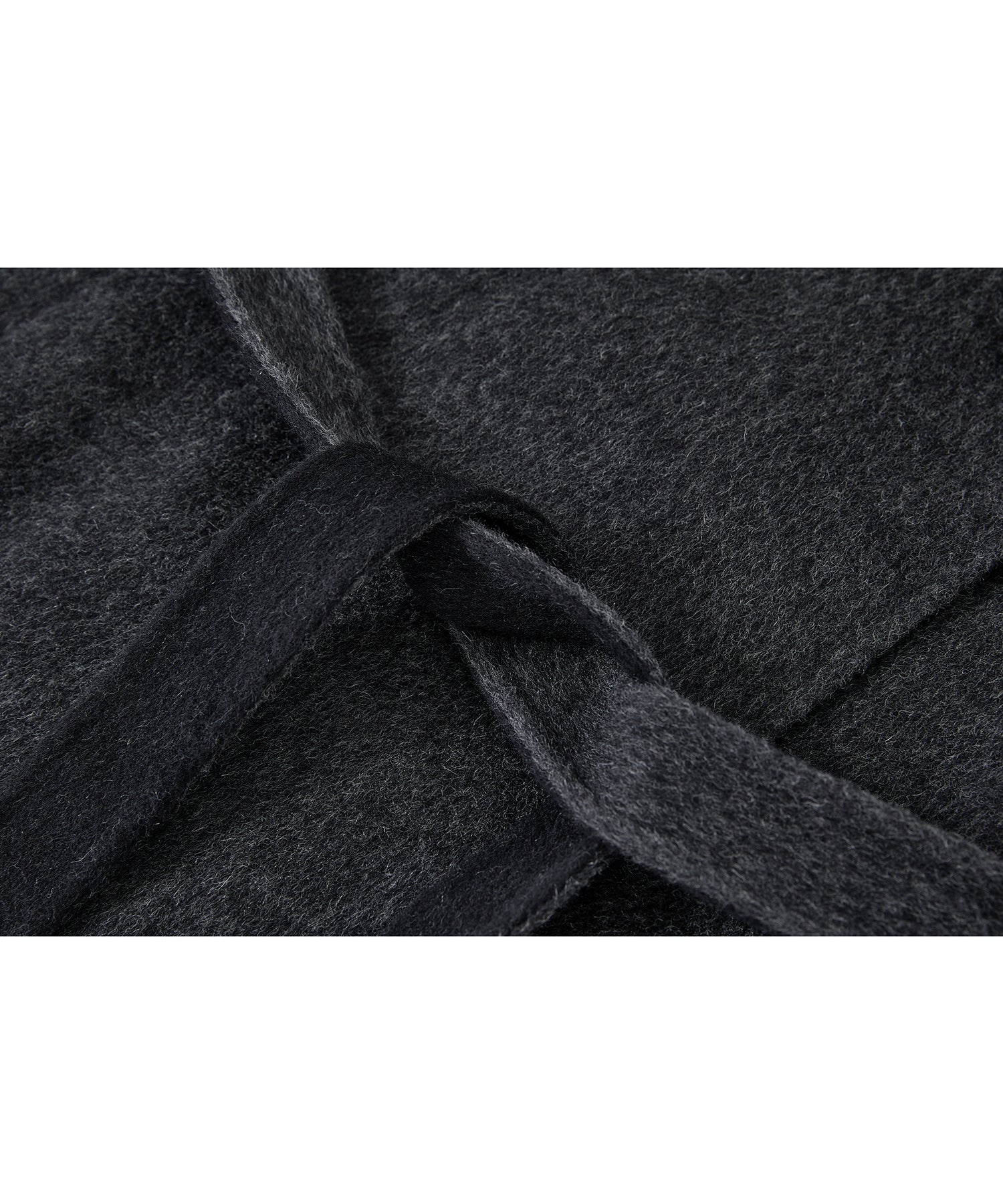 100% Wool Overlap Collar Double-Faced Long Coat