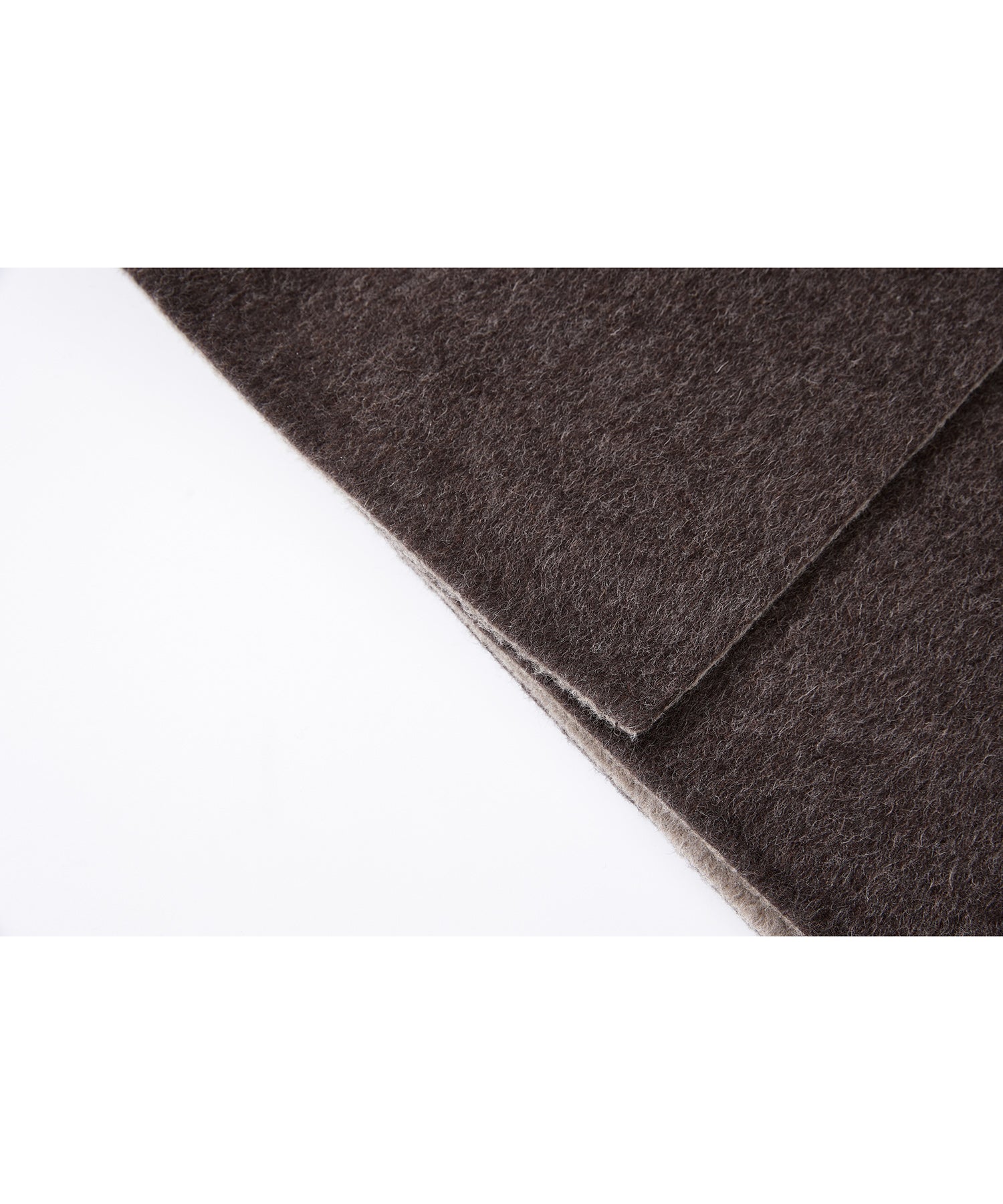 100% Wool Overlap Collar Double-Faced Long Coat