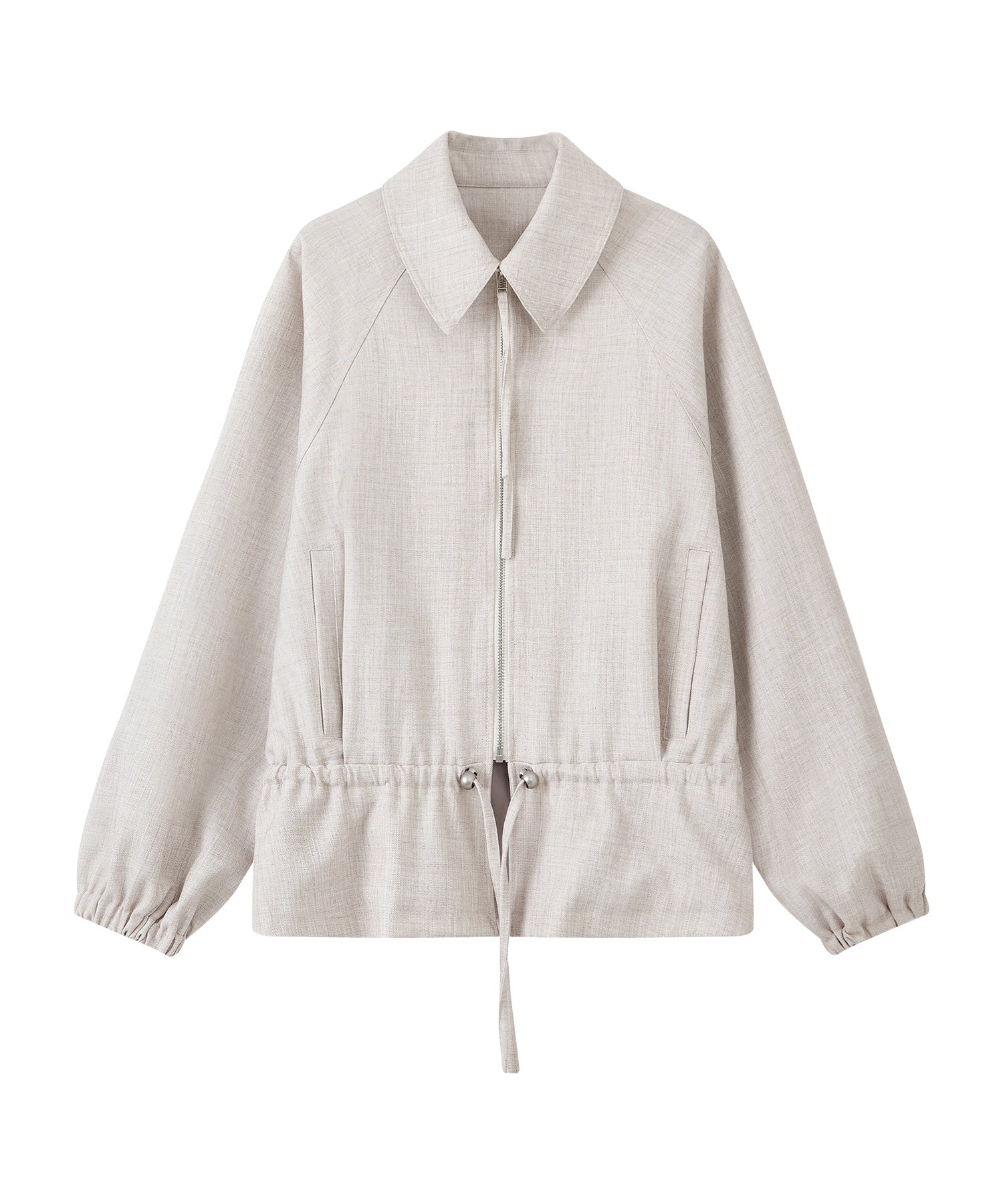 Drawstring-Waist Casual Jacket