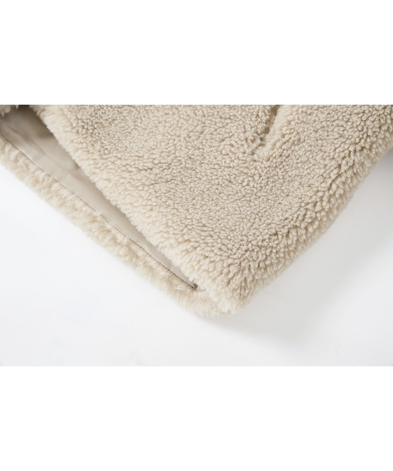 Asymmetric Collar Faux Shearling Short Jacket