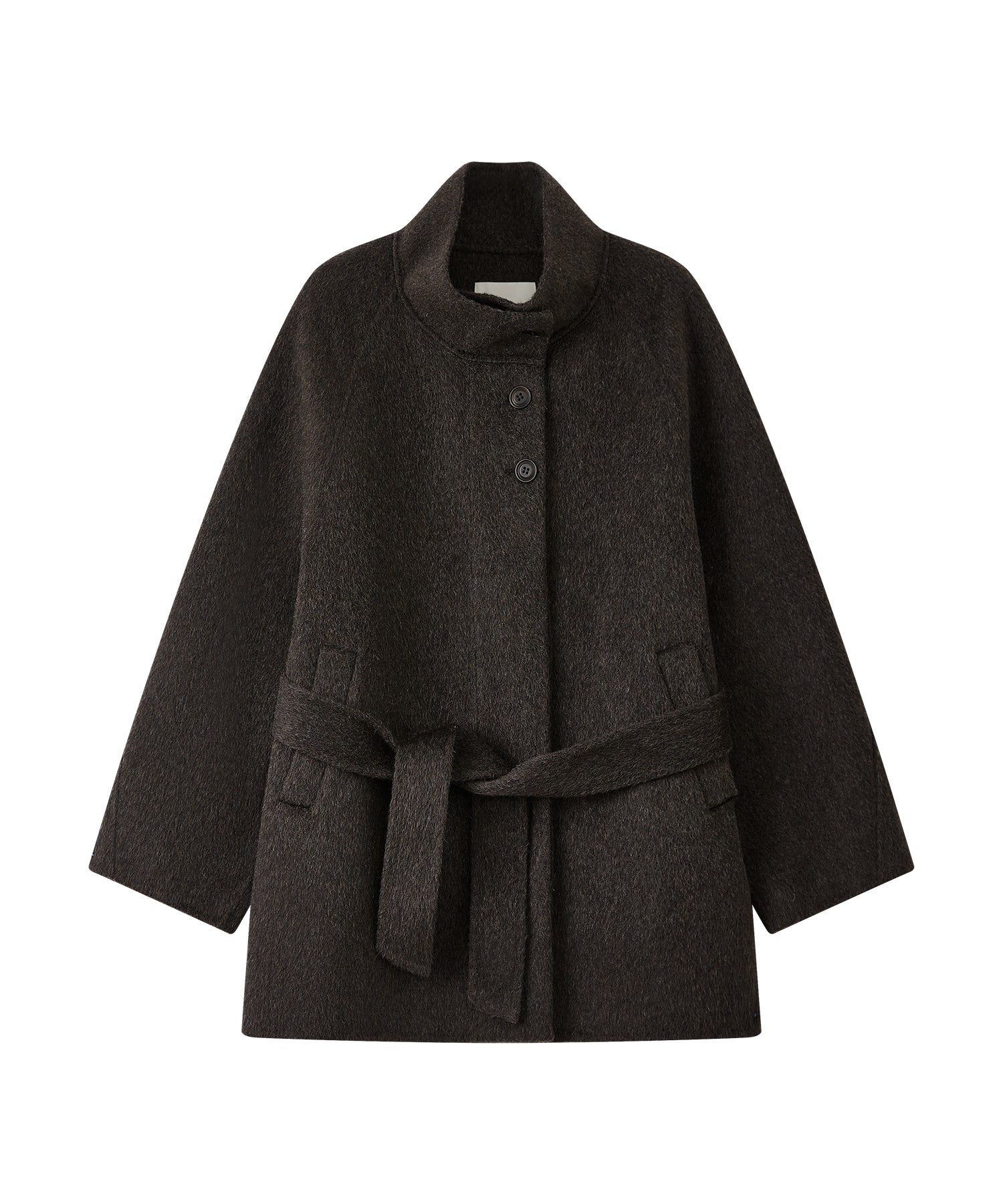 Wool Stand Collar Short Coat