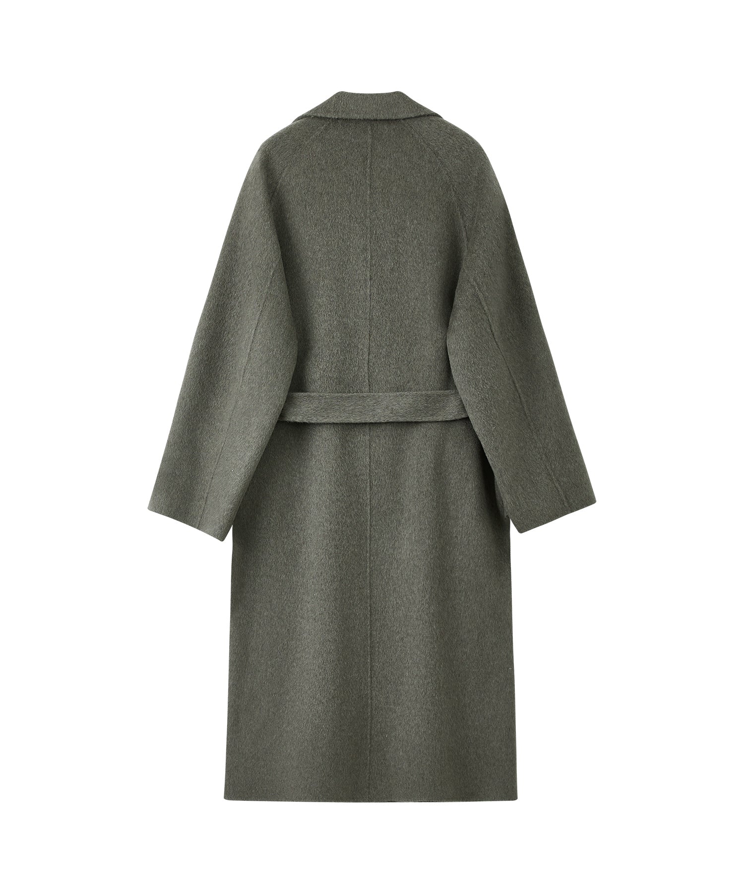 100% Wool Double-Face Trench Collar Oversized Silhouette Long Coat
