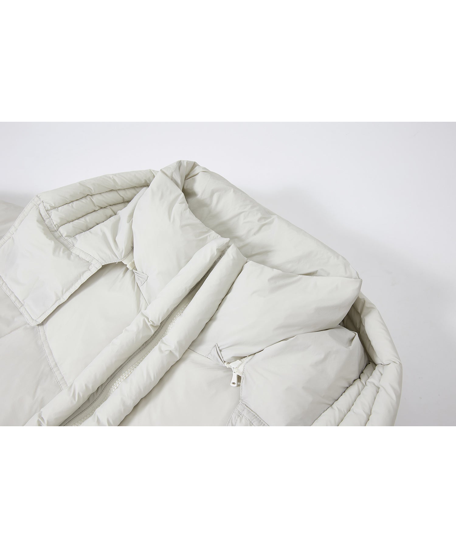 Mid-Length Stand Collar Hooded Oversize Down Coat