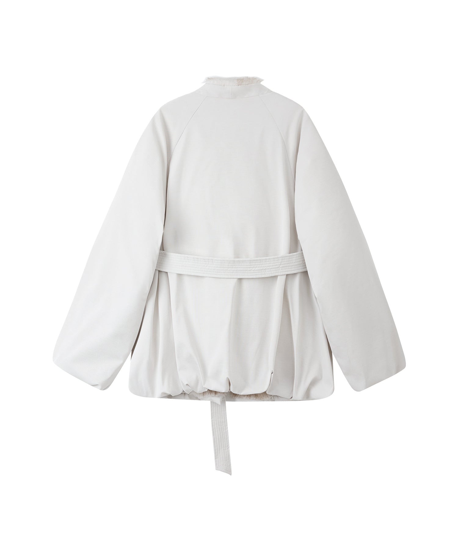 Faux Fur Collar Balloon Down Jacket